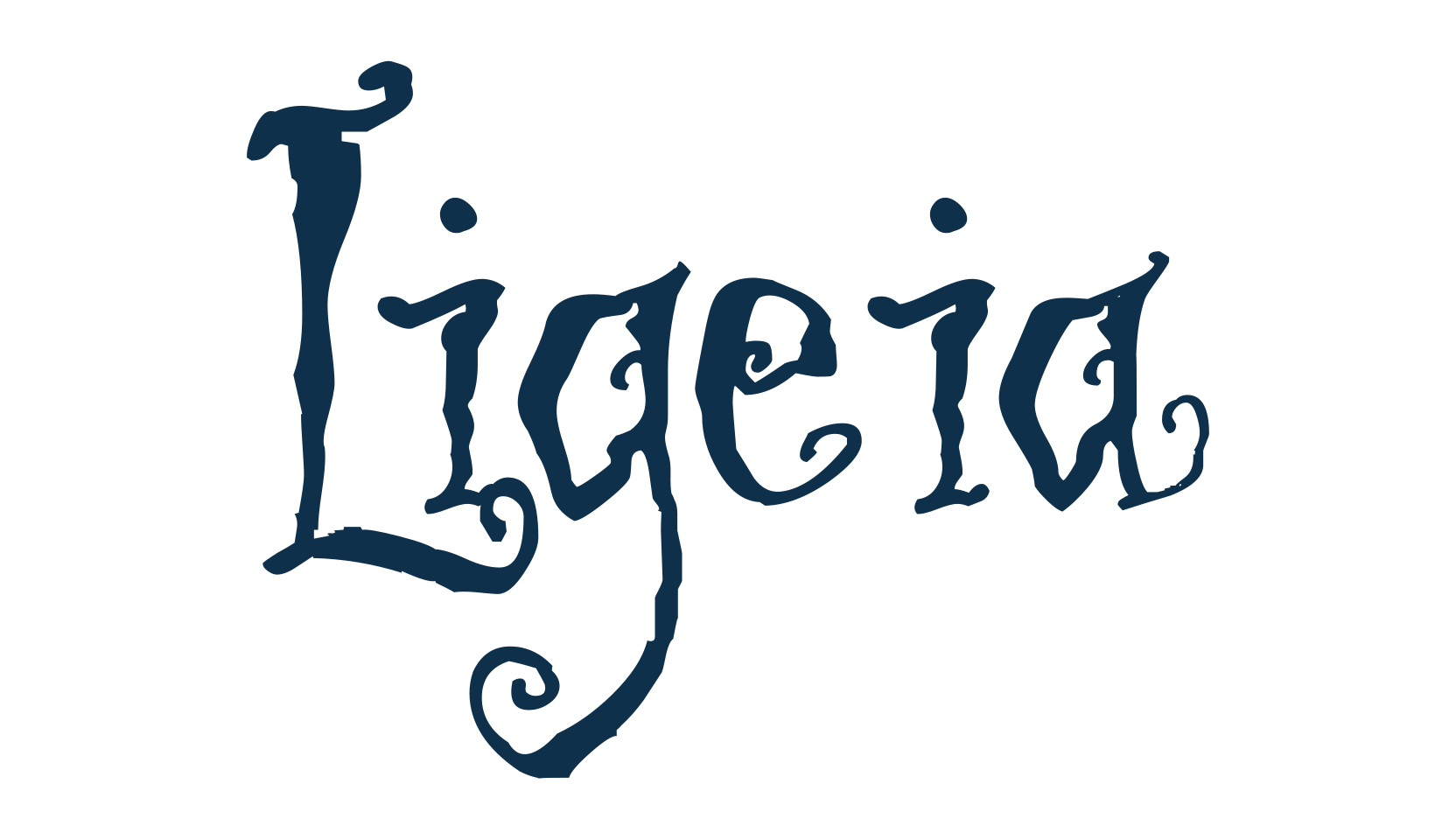 Ligeia, curly font preview