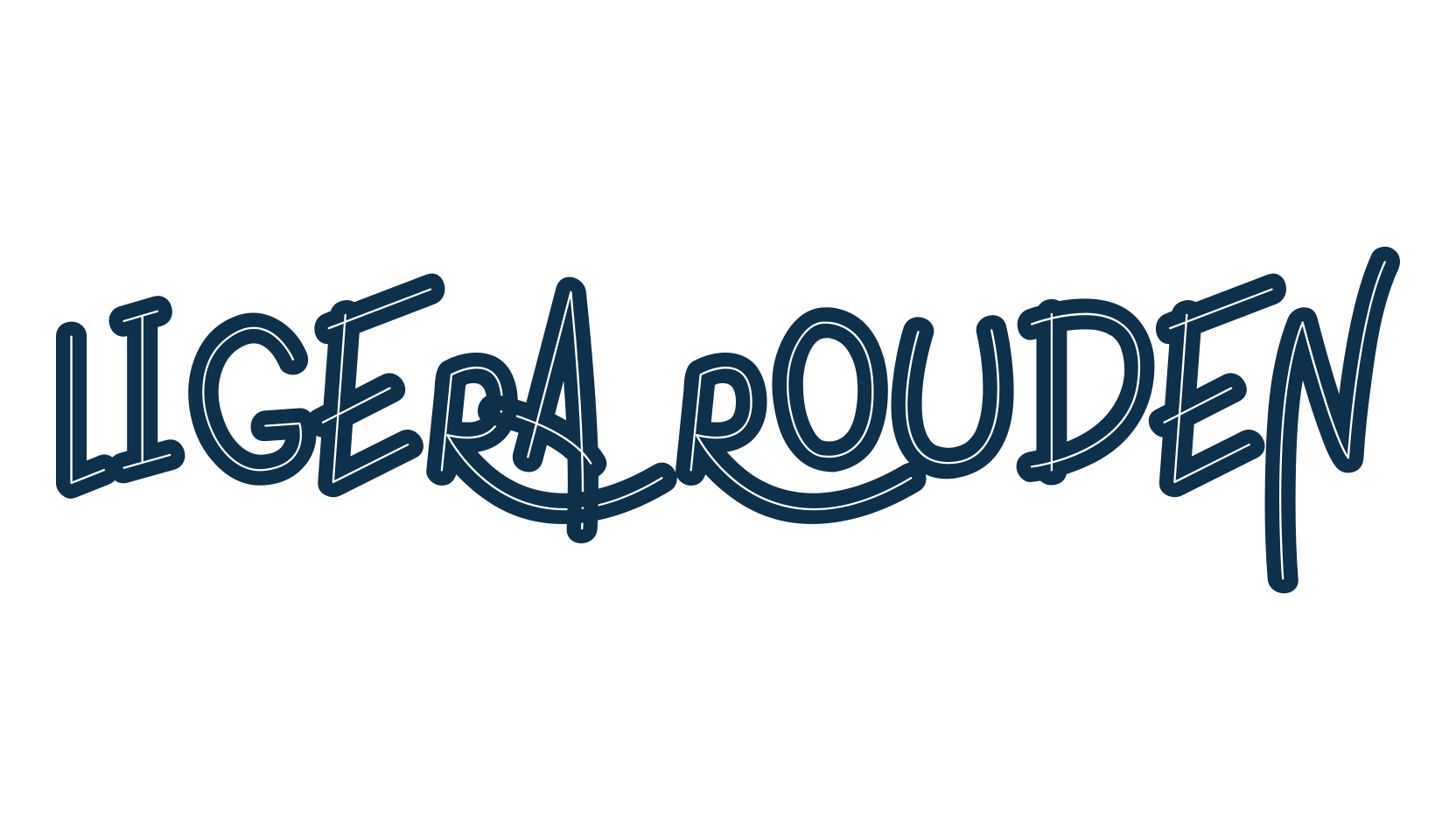 Ligera Rouden, handwriting font preview