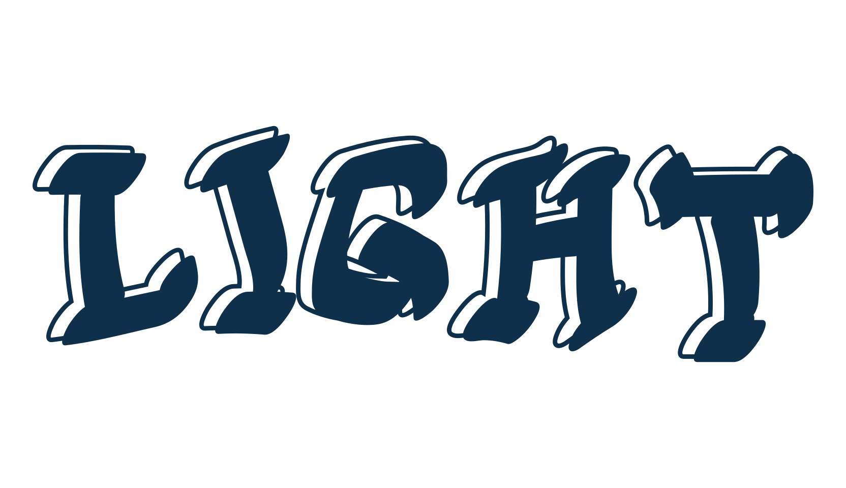 Light (light-2), graffiti font preview