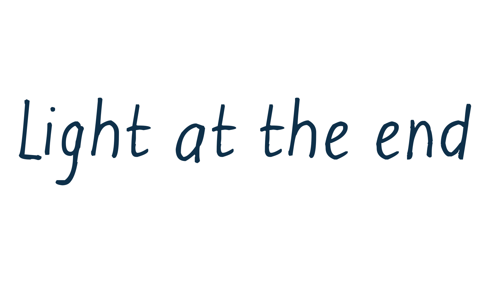 Light at the end, handwriting font preview