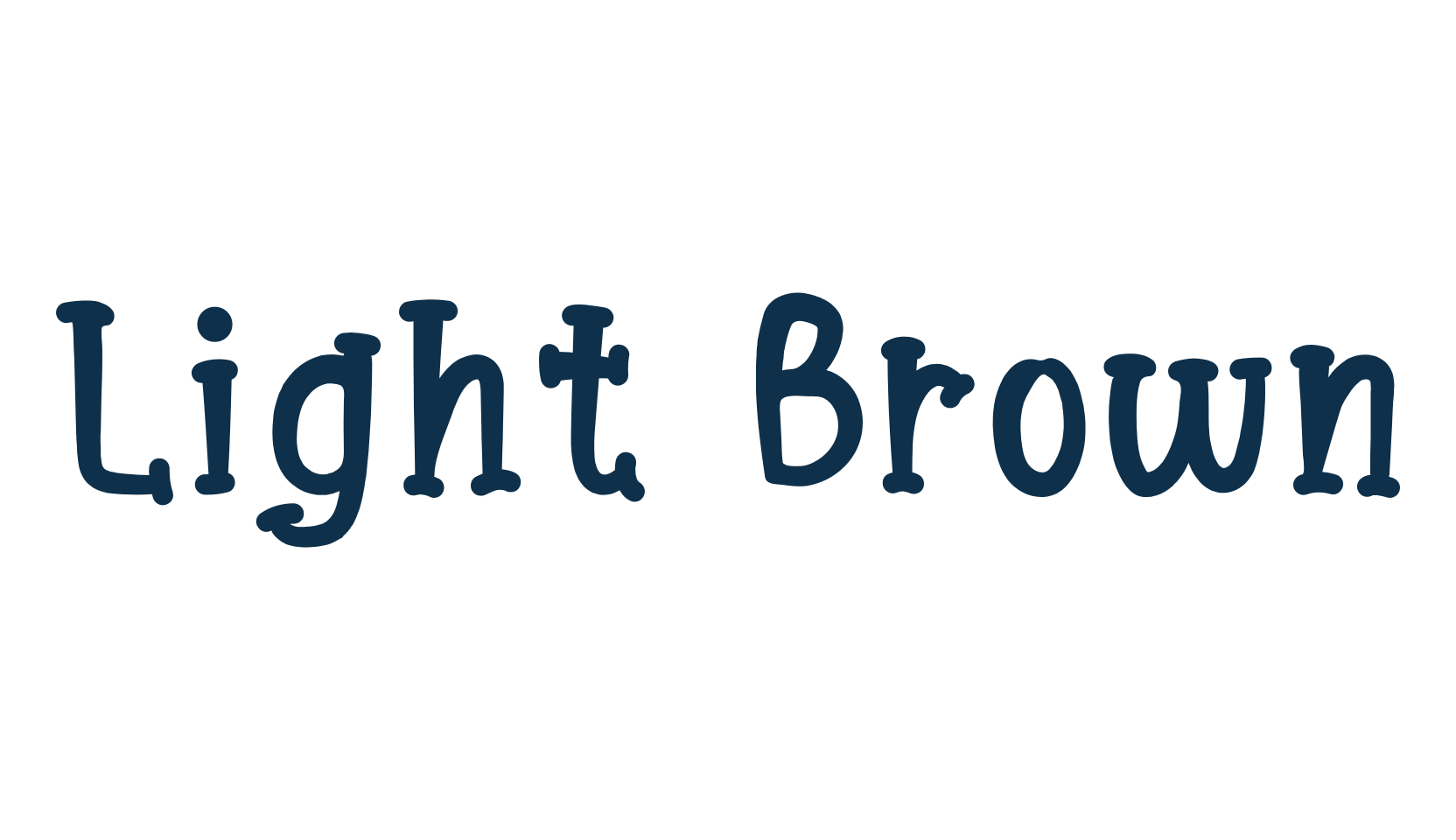 Light Brown, cartoon font preview