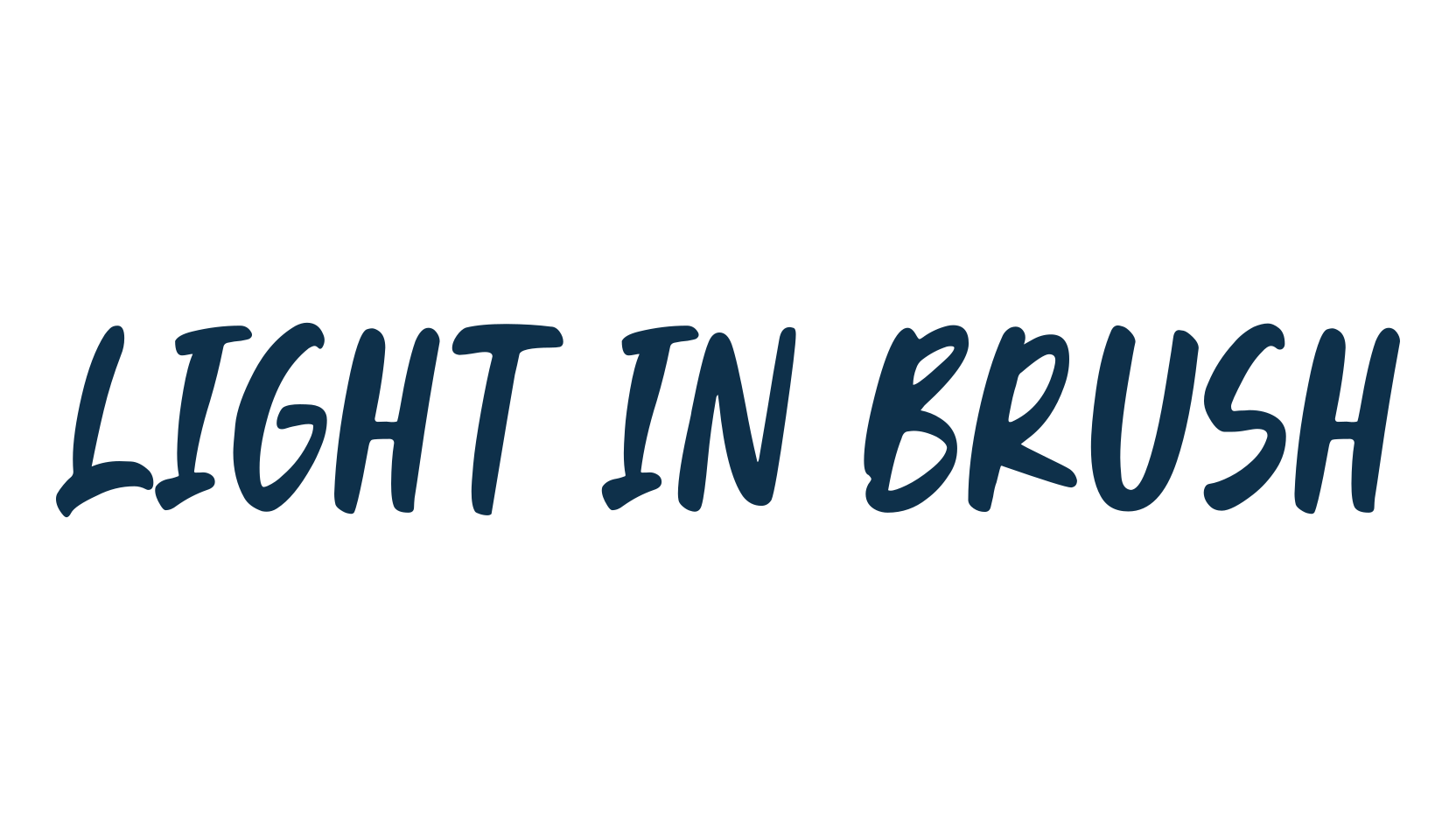 Light In Brush, brush font preview