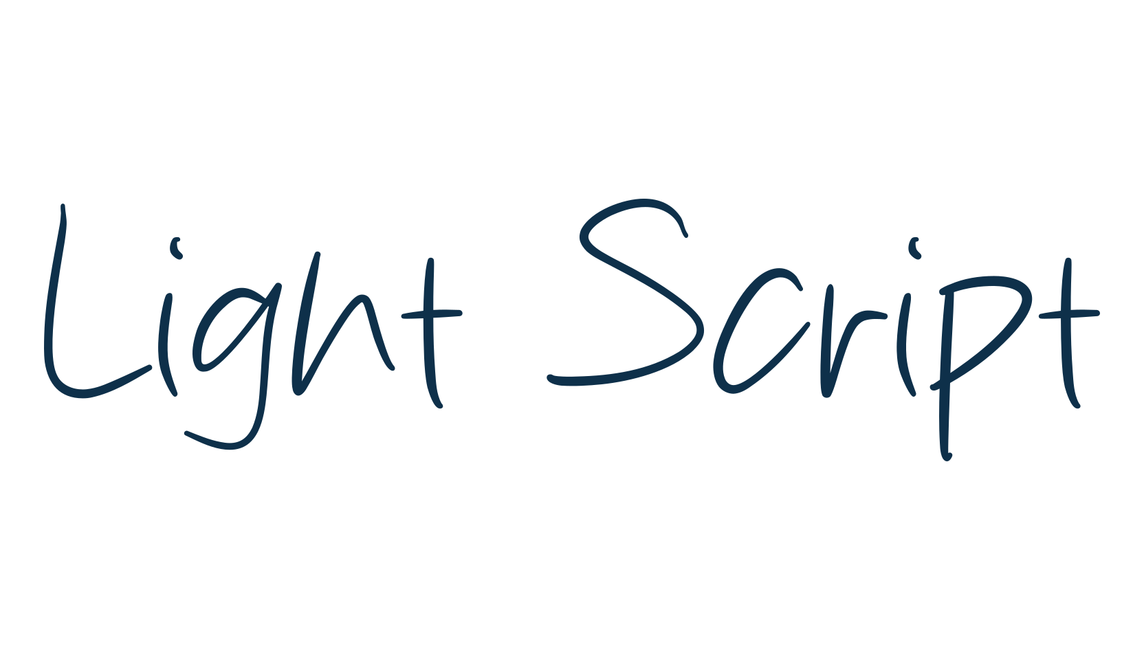 Light Script, handwriting font preview
