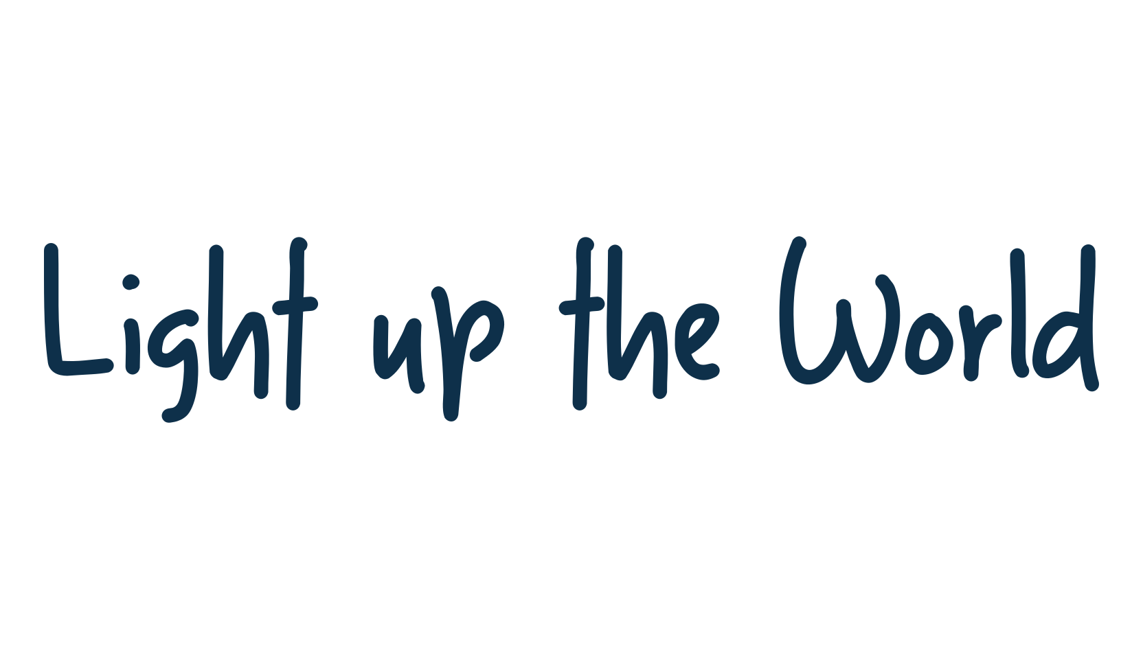 Light up the World, handwriting font preview