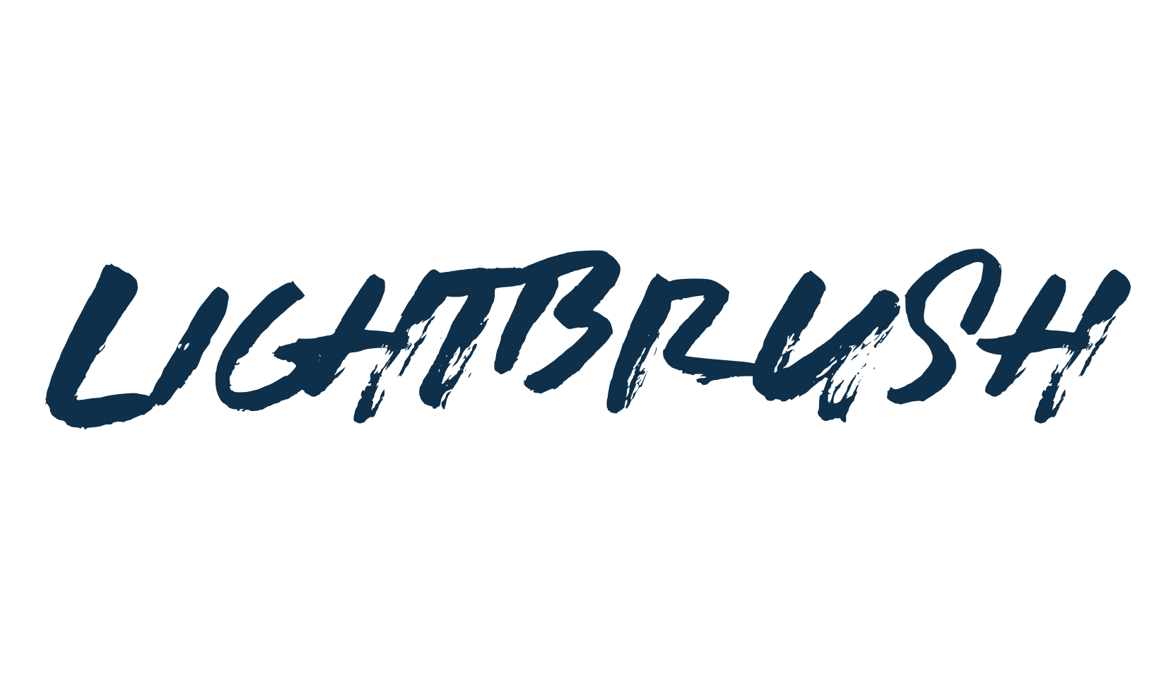 Lightbrush, brush font preview