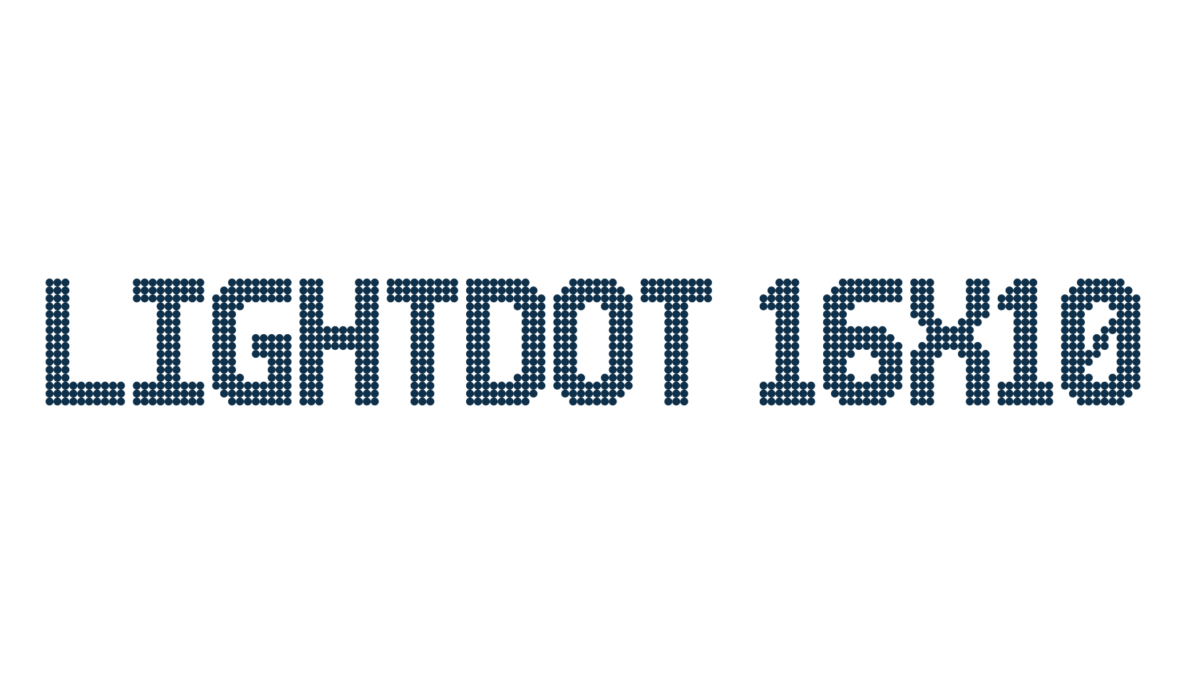 Lightdot 16x10, lcd font preview