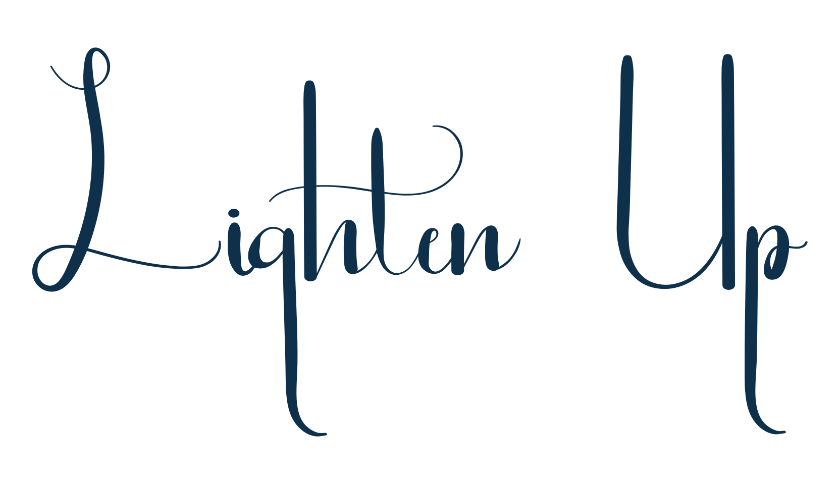 Lighten Up, calligraphy font preview