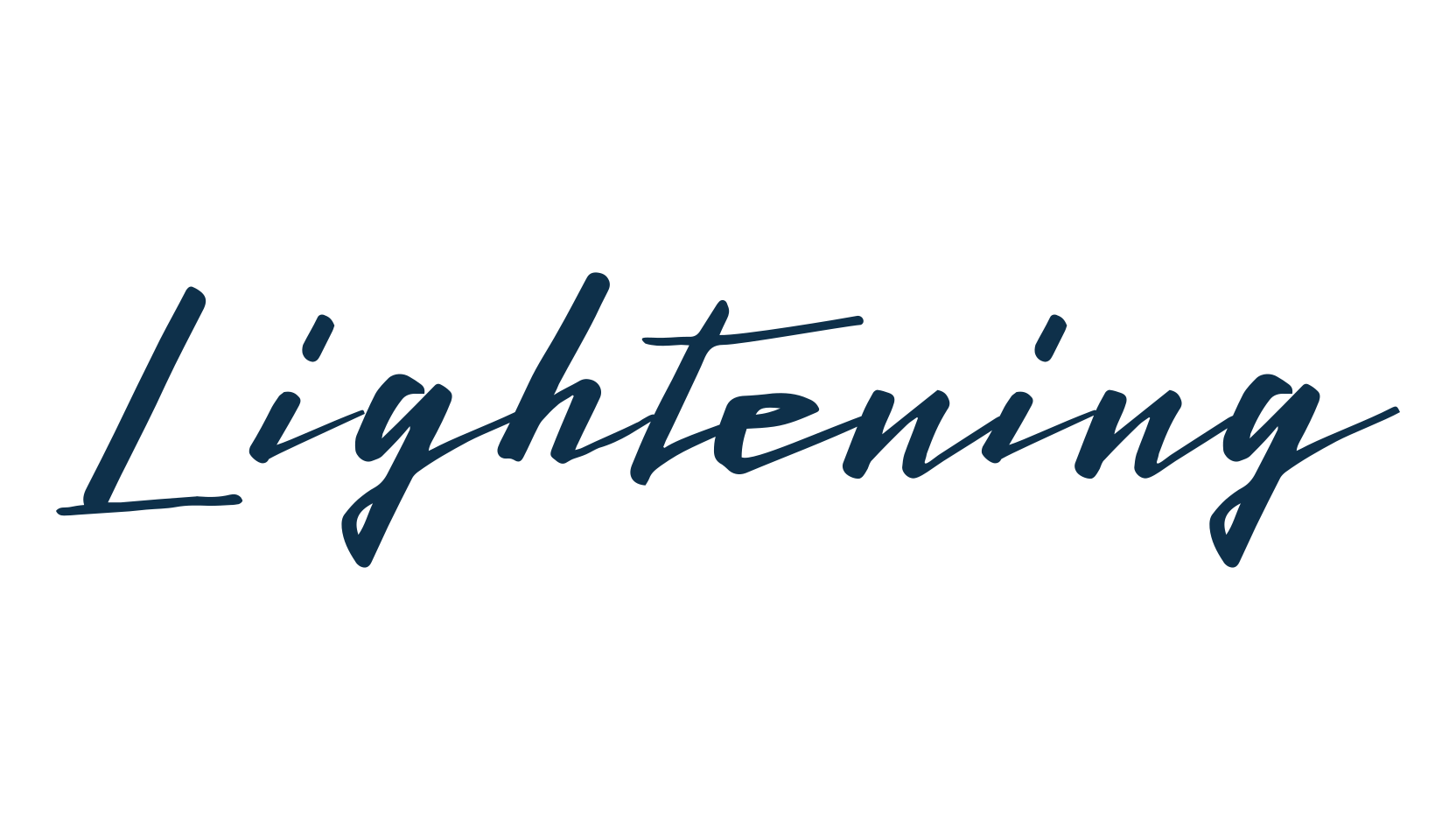 Lightening, handwriting font preview