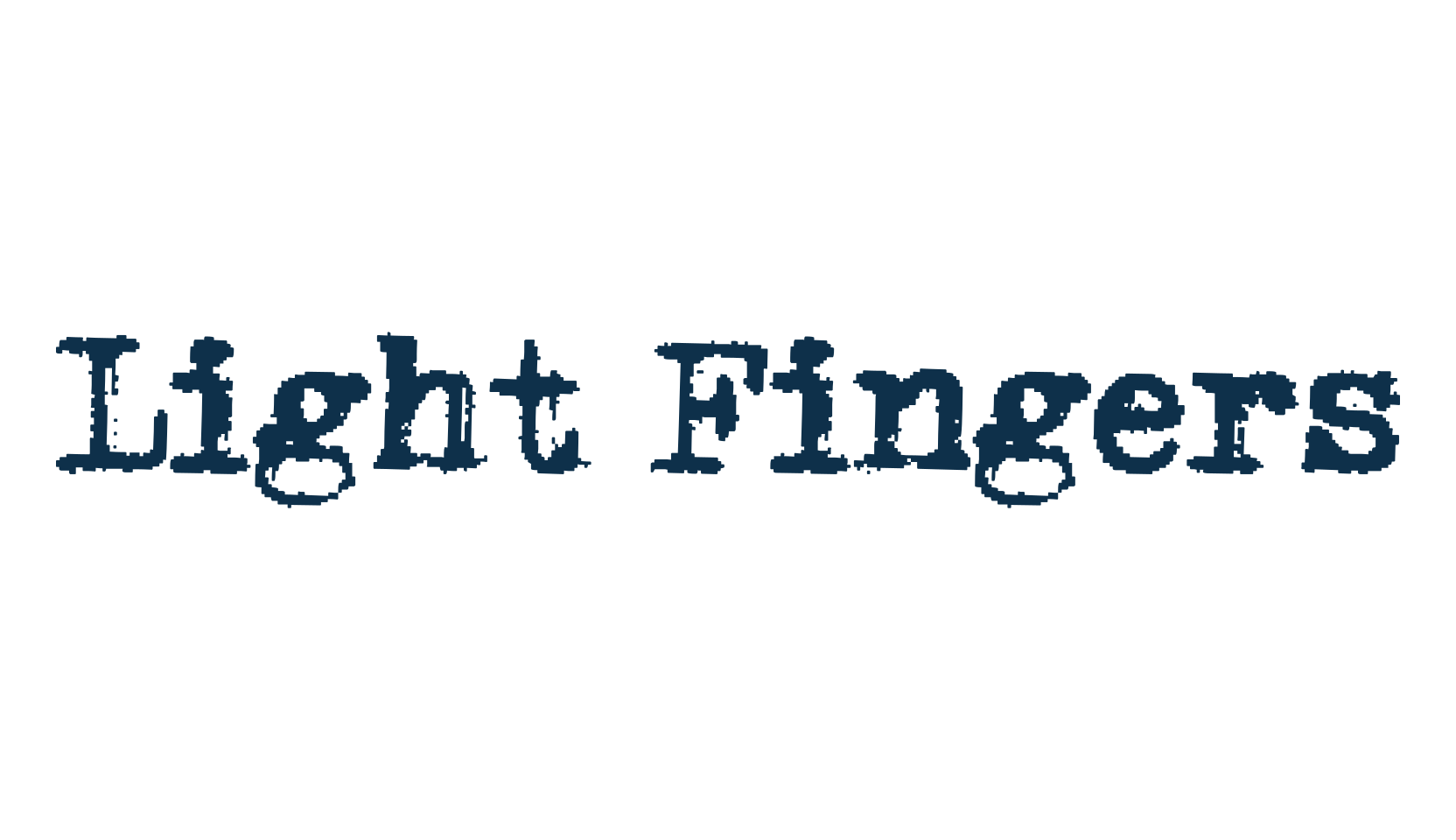 Light Fingers, typewriter font preview
