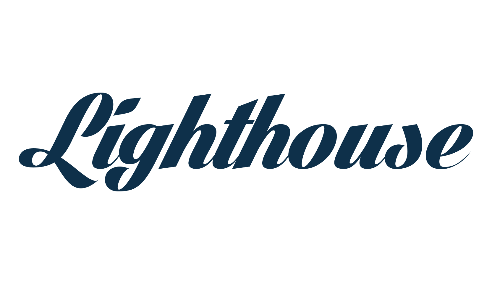 Lighthouse, calligraphy font preview