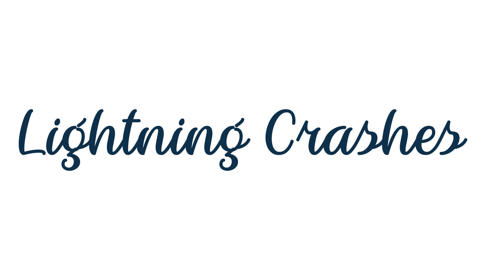 Lightning Crashes, various font preview