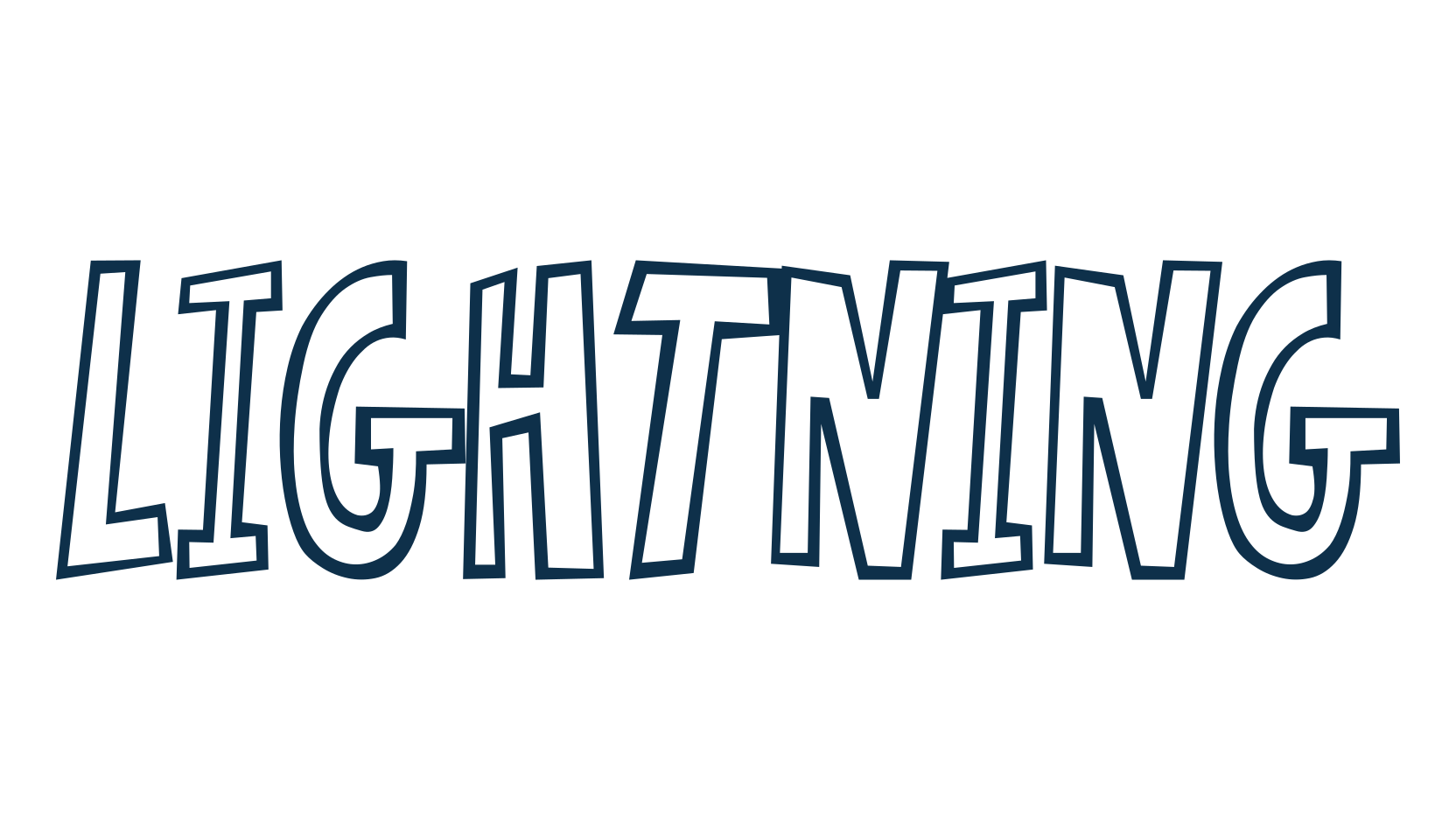 Lightning (lightning), cartoon font preview