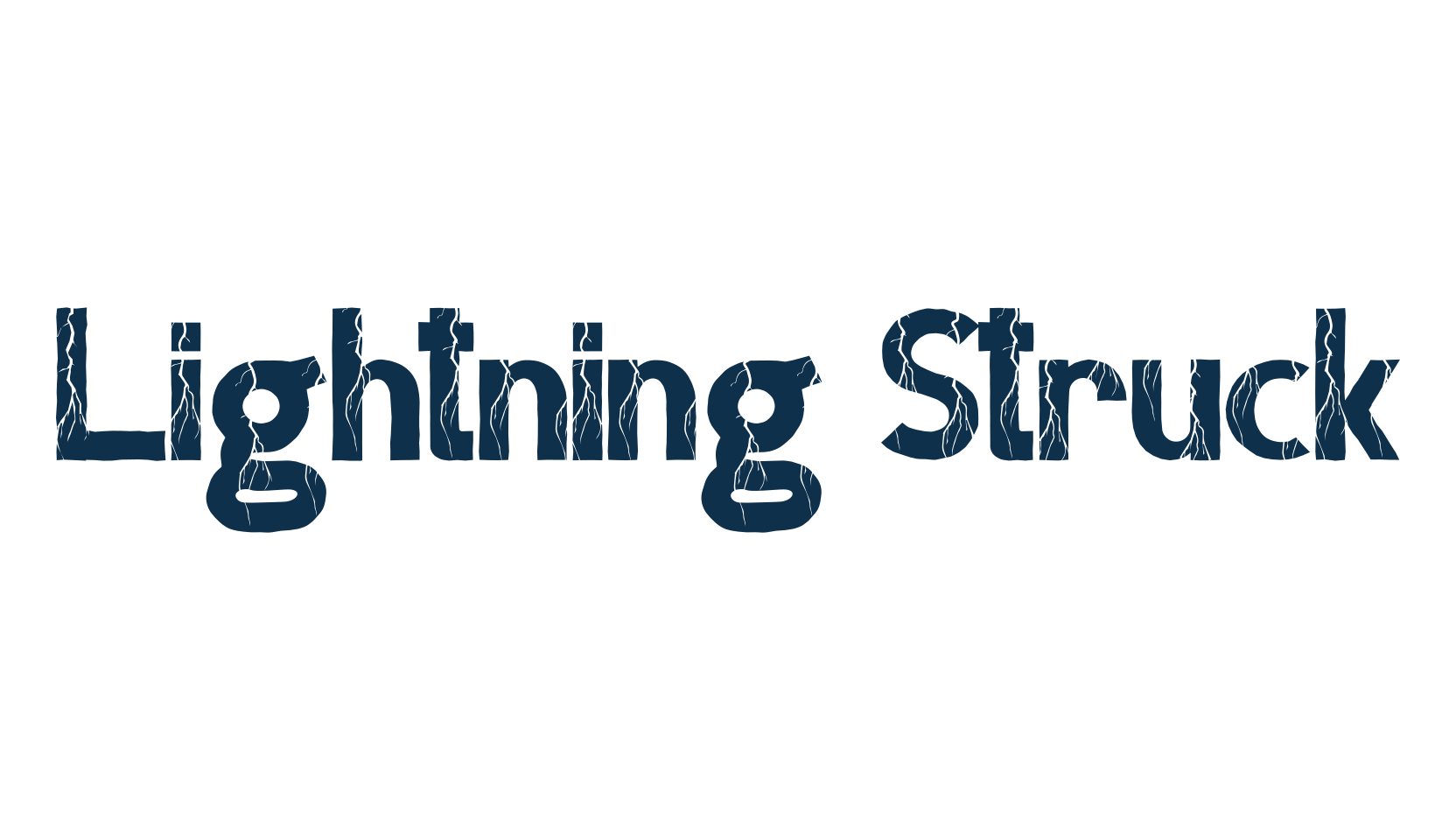 Lightning Struck, fancy decorative font preview