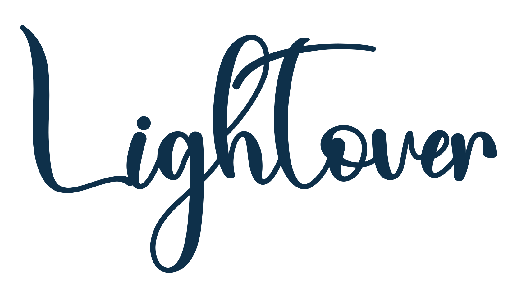 Lightover, calligraphy font preview