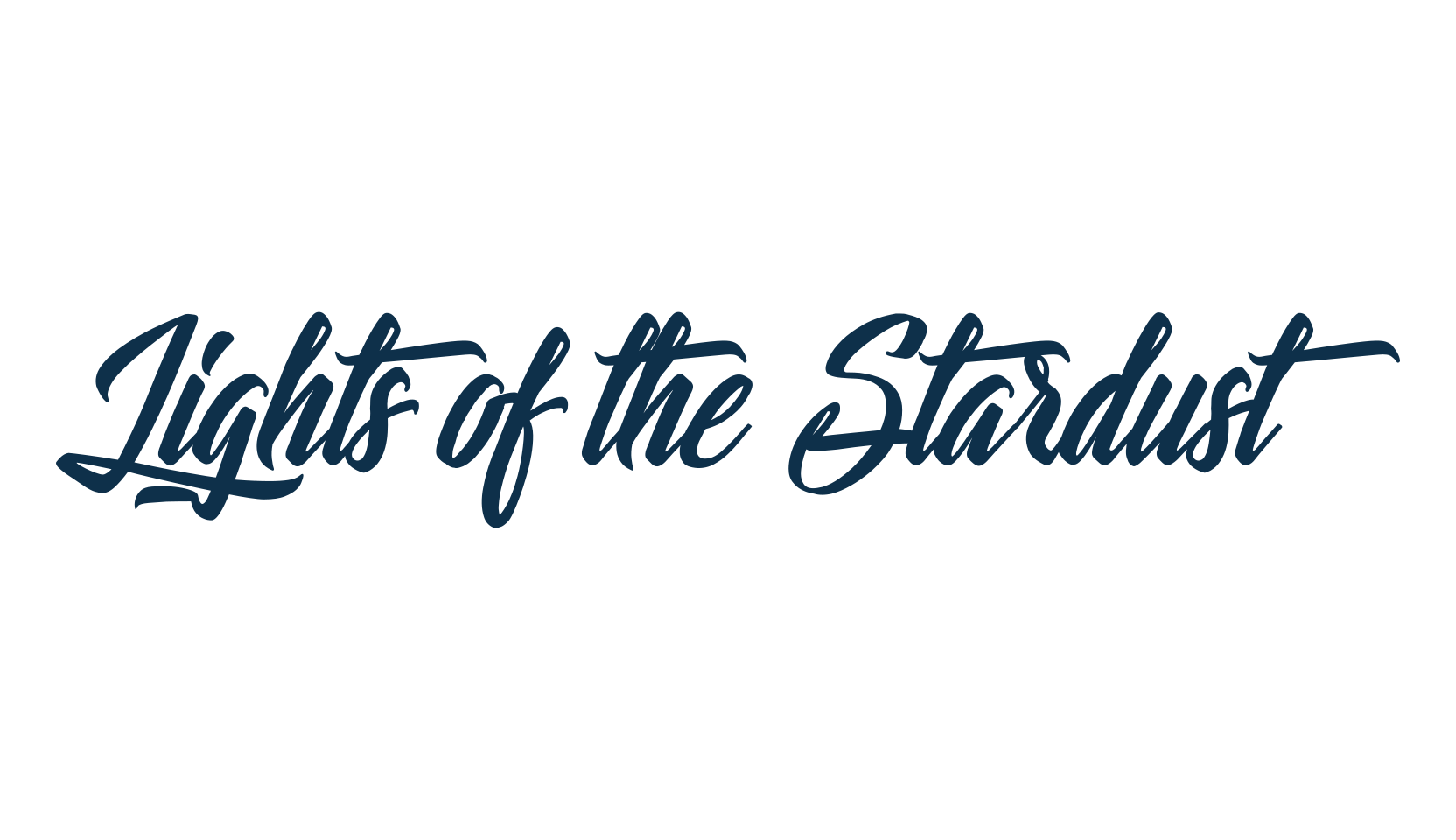 Lights of the Stardust, script calligraphy fancy decorative font preview