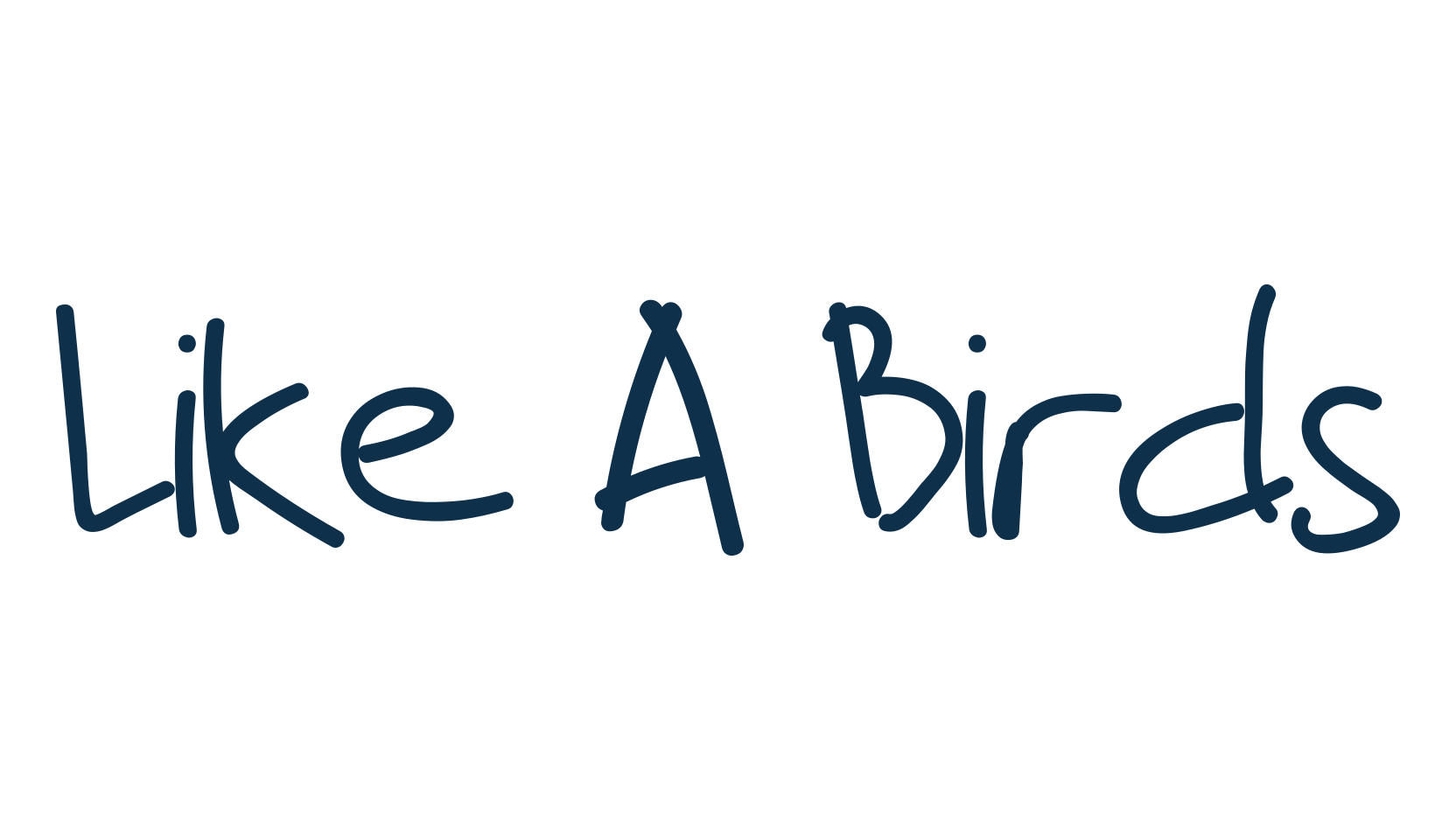Like A Birds, handwriting font preview