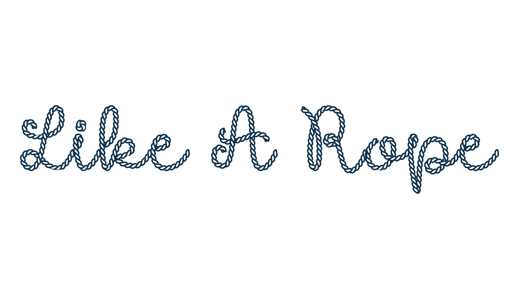 Like A Rope, fancy decorative font preview
