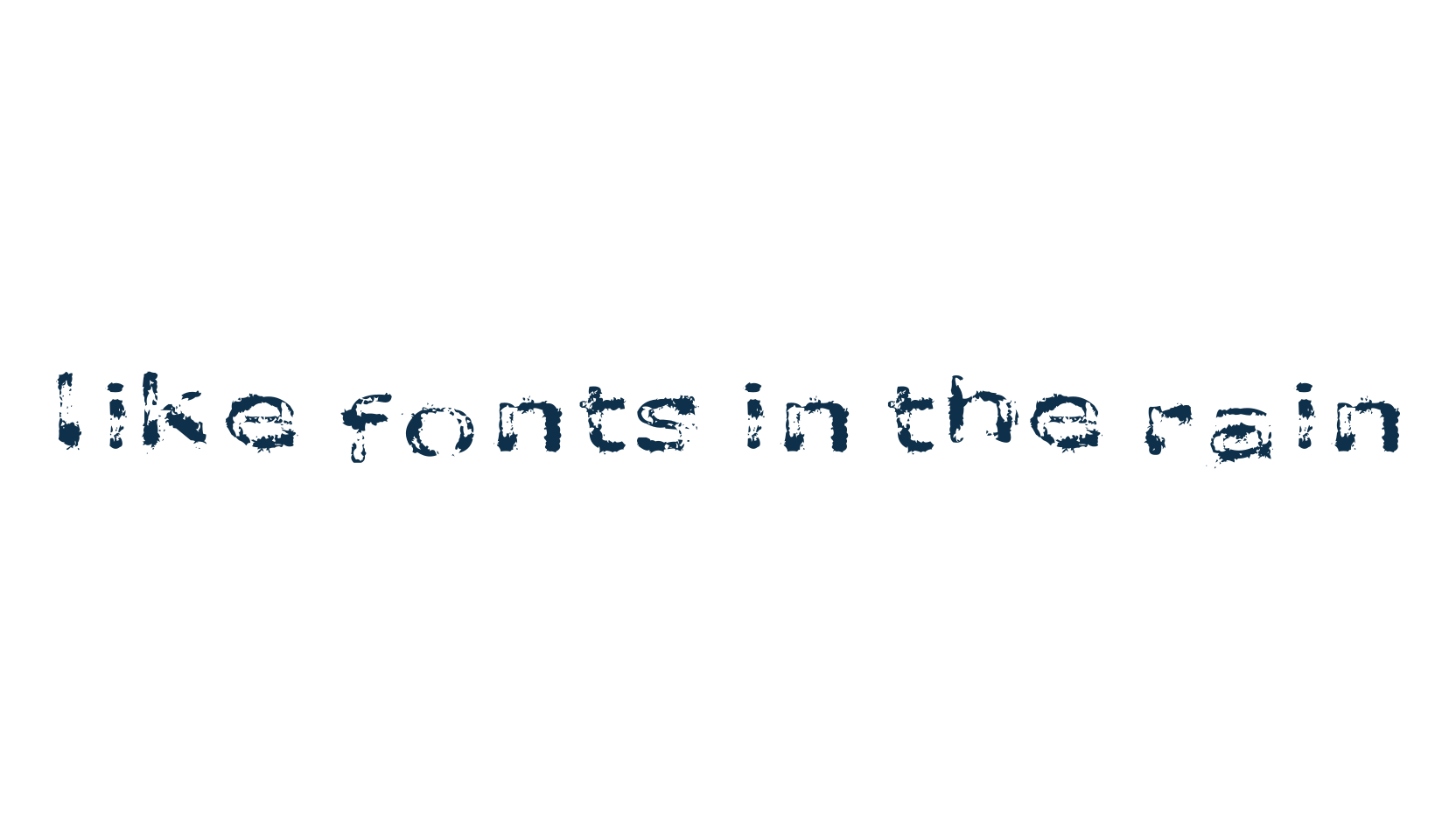 Like fonts in the rain, fancy destroy decorative font preview