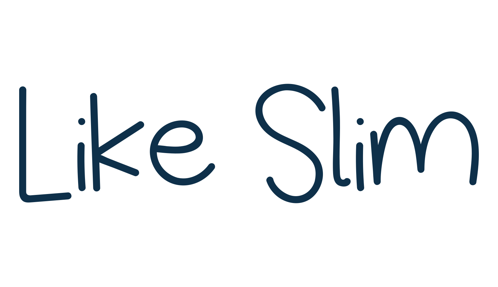 Like Slim, handwriting font preview