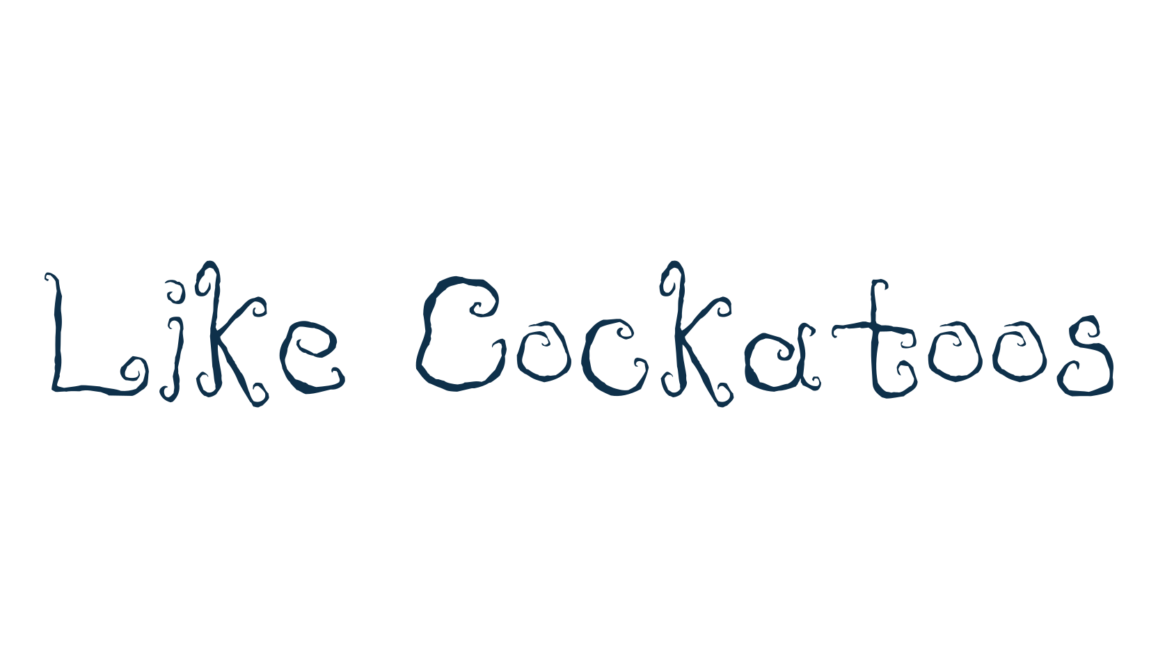 Like Cockatoos, fancy decorative font preview