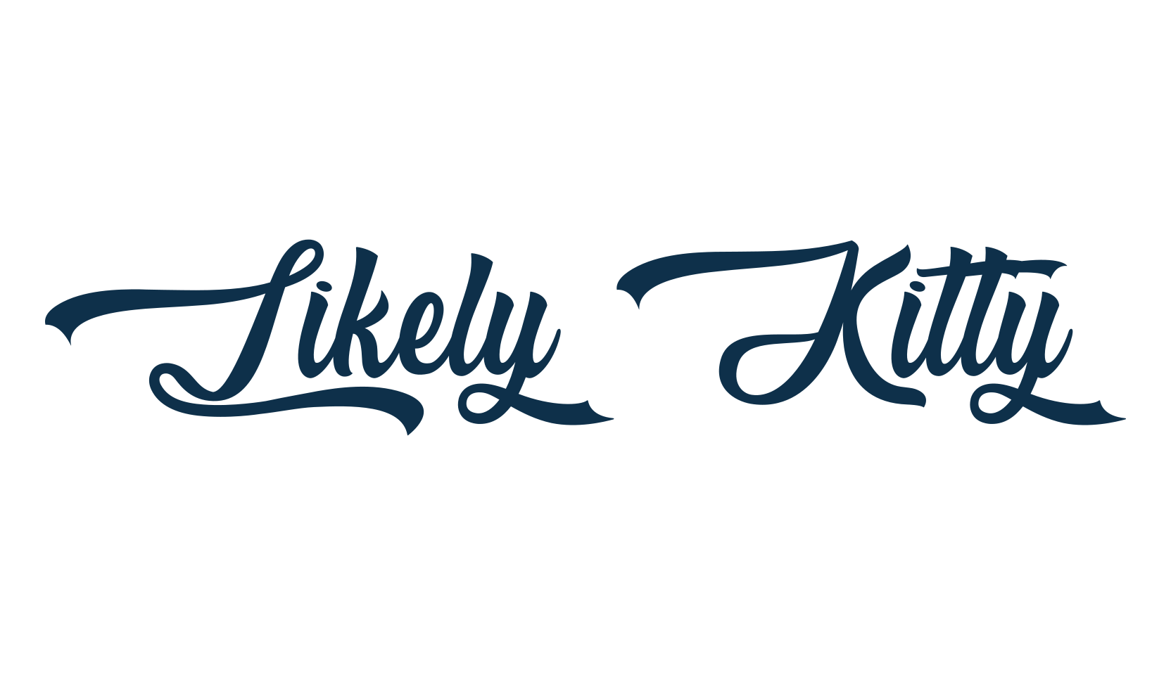 Likely Kitty, fancy old school decorative script calligraphy font preview