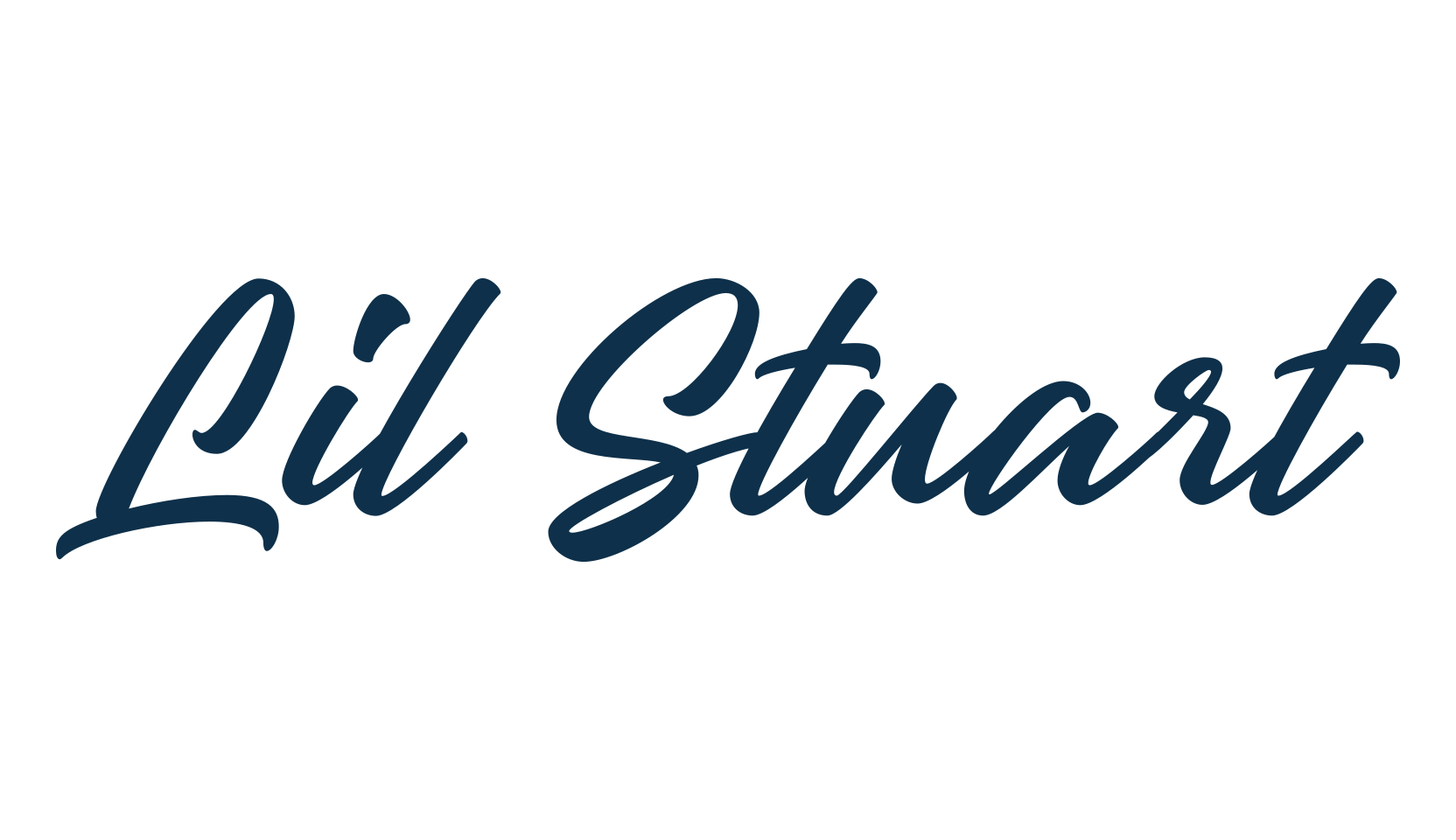 Lil Stuart, script calligraphy fancy decorative font preview