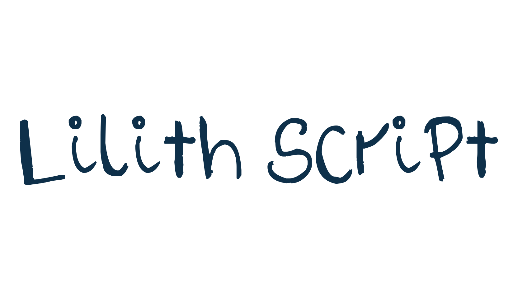 Lilith Script, handwriting font preview