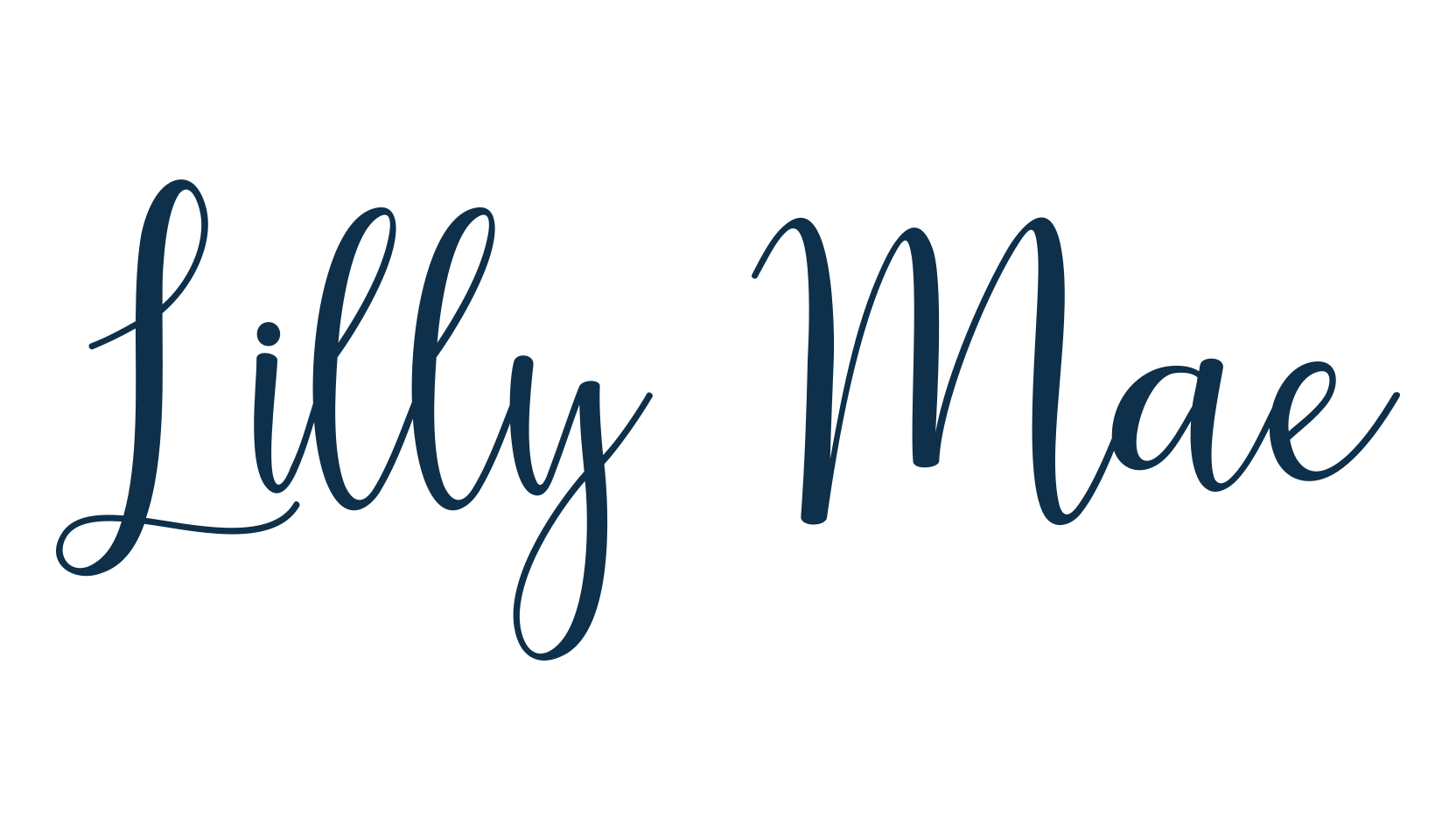 Lilly Mae, calligraphy font preview