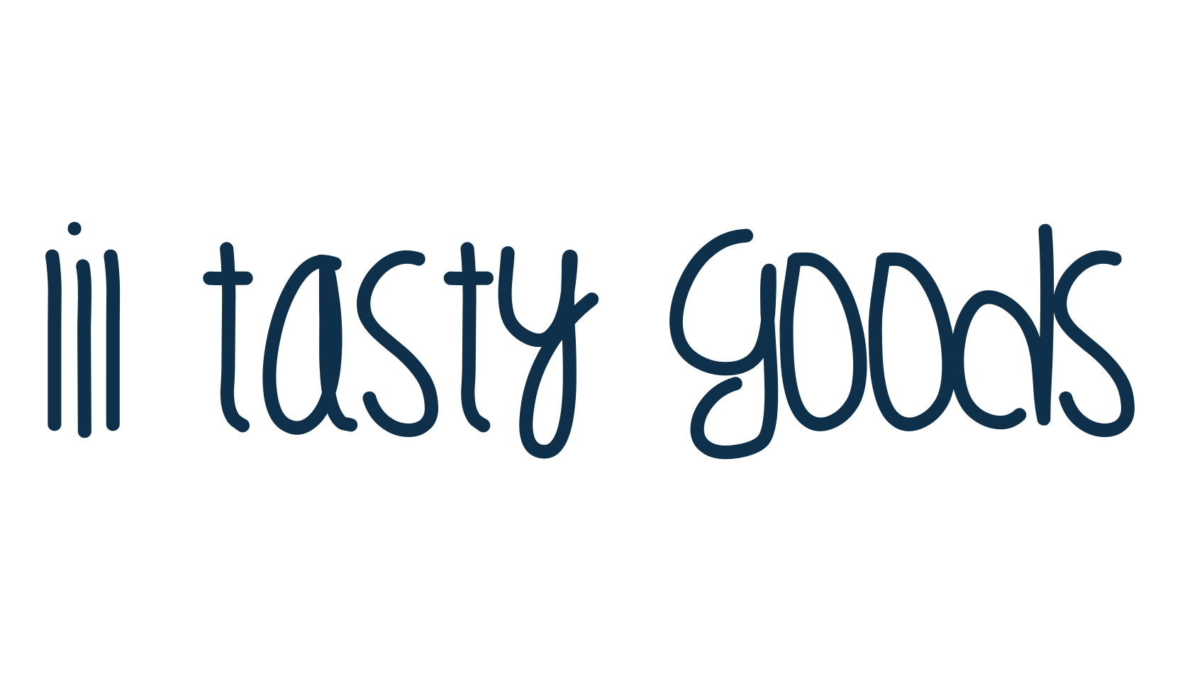 Lil Tasty Goods, script handwritten fancy decorative calligraphy font preview