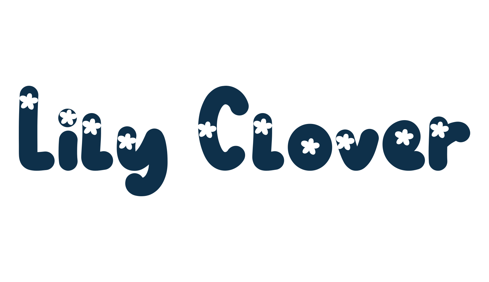 Lily Clover, fancy decorative font preview