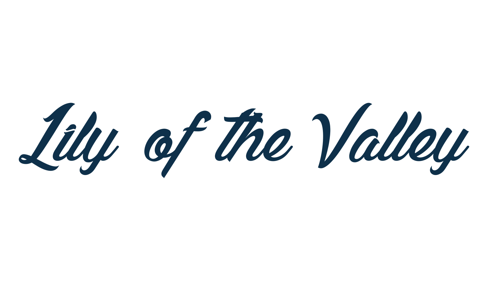 Lily of the Valley, calligraphy font preview