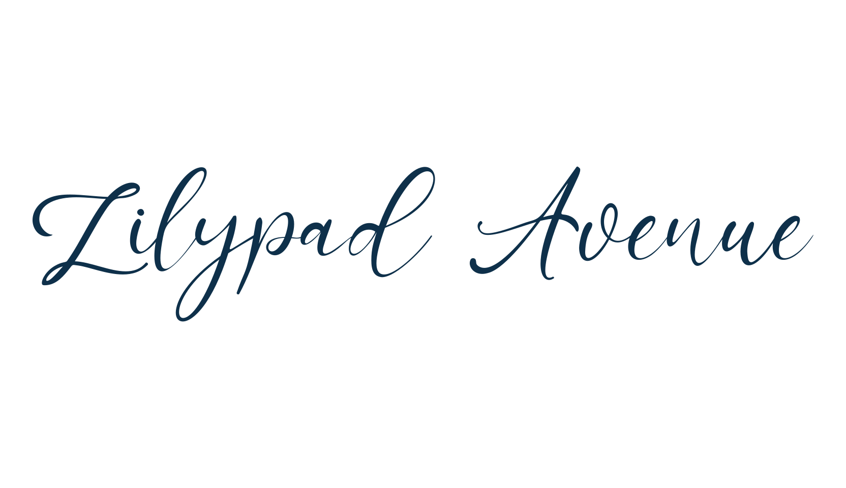 Lilypad Avenue, calligraphy font preview