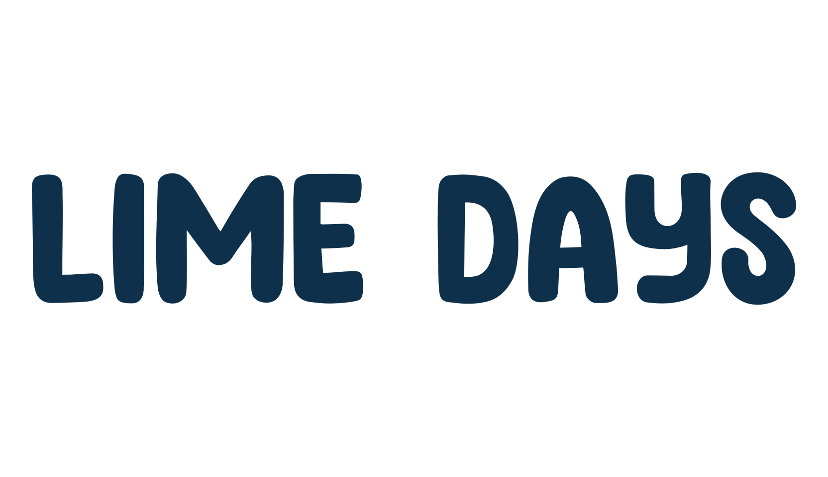 Lime Days, fancy cartoon decorative font preview