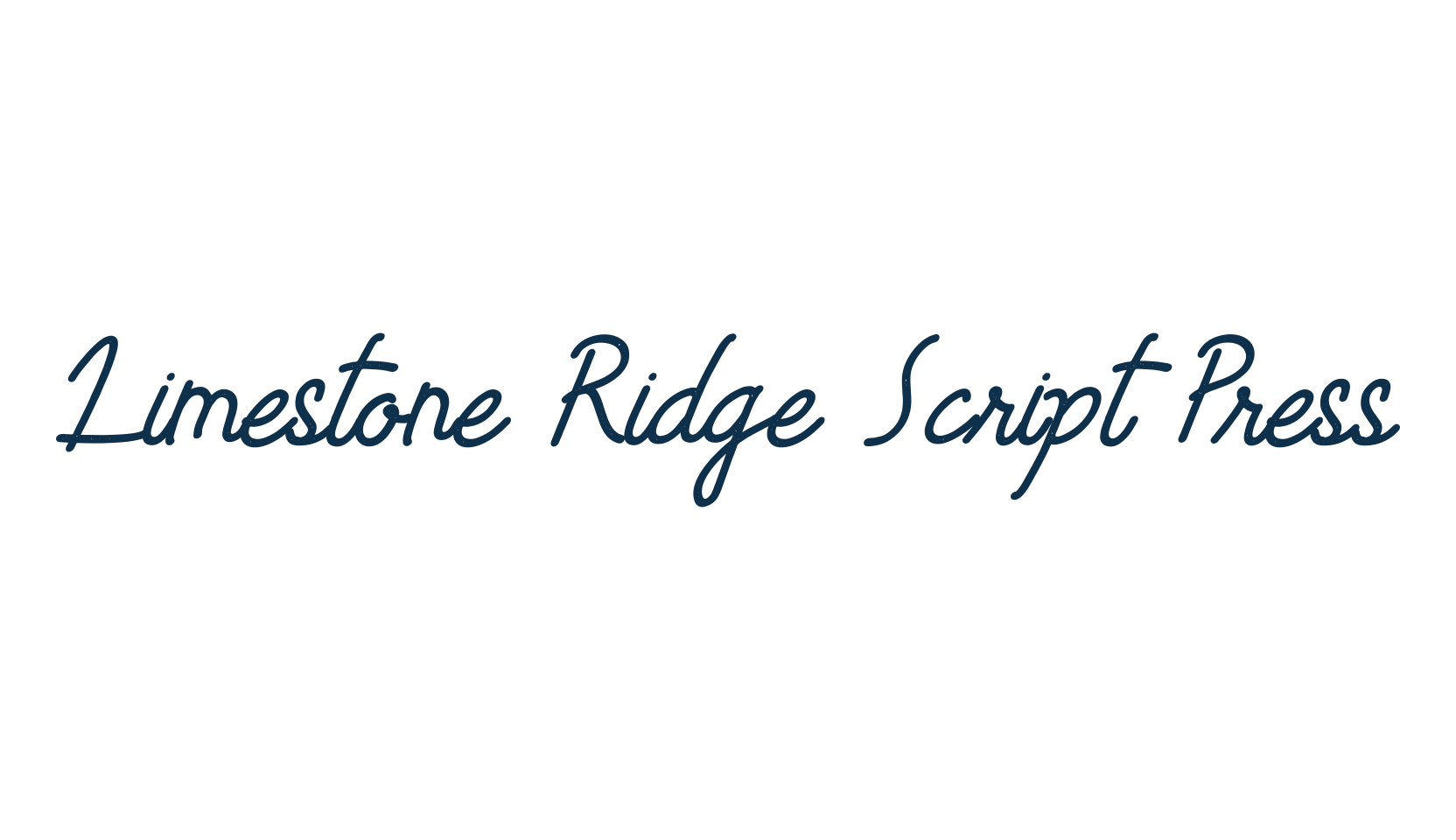 Limestone Ridge Script Press, handwriting font preview