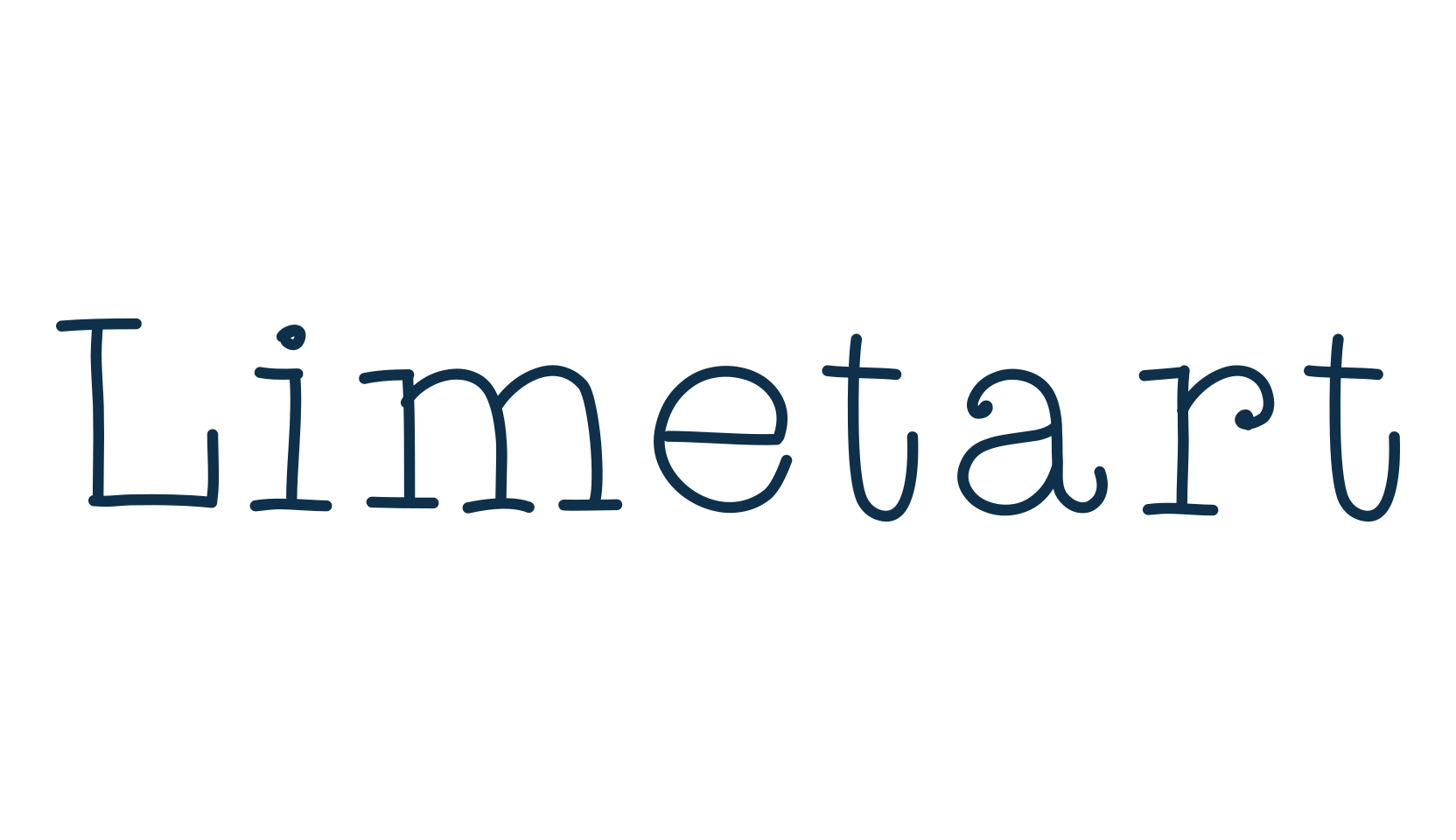 Limetart, fancy typewriter decorative font preview