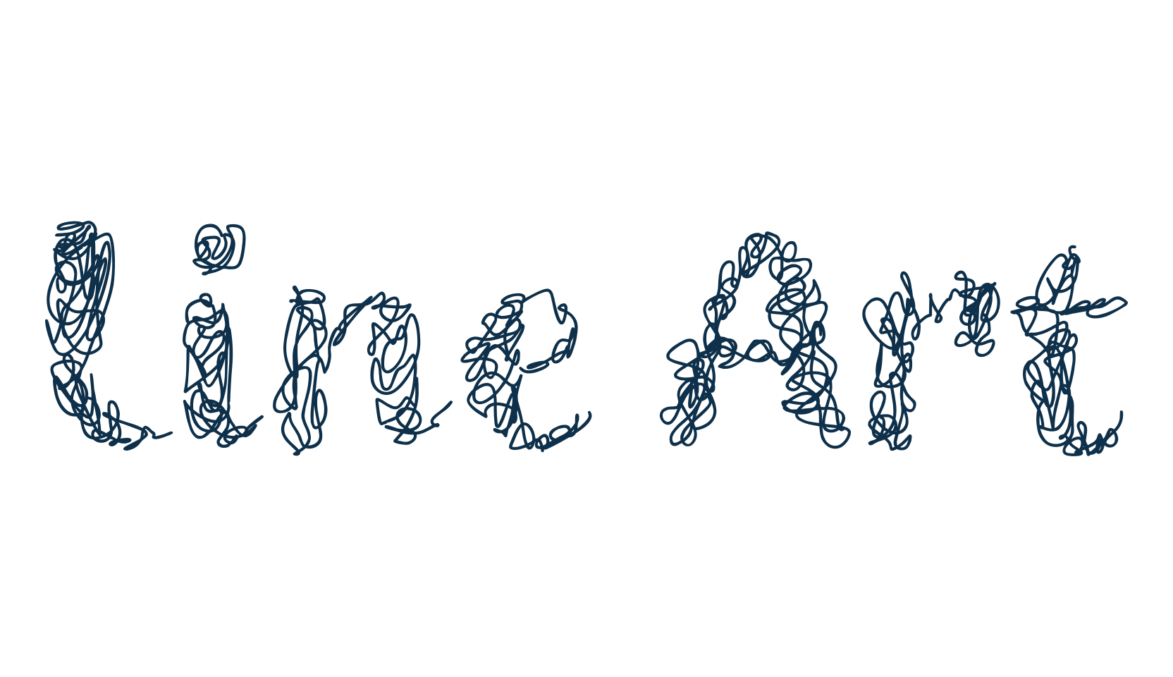 Line Art, various font preview