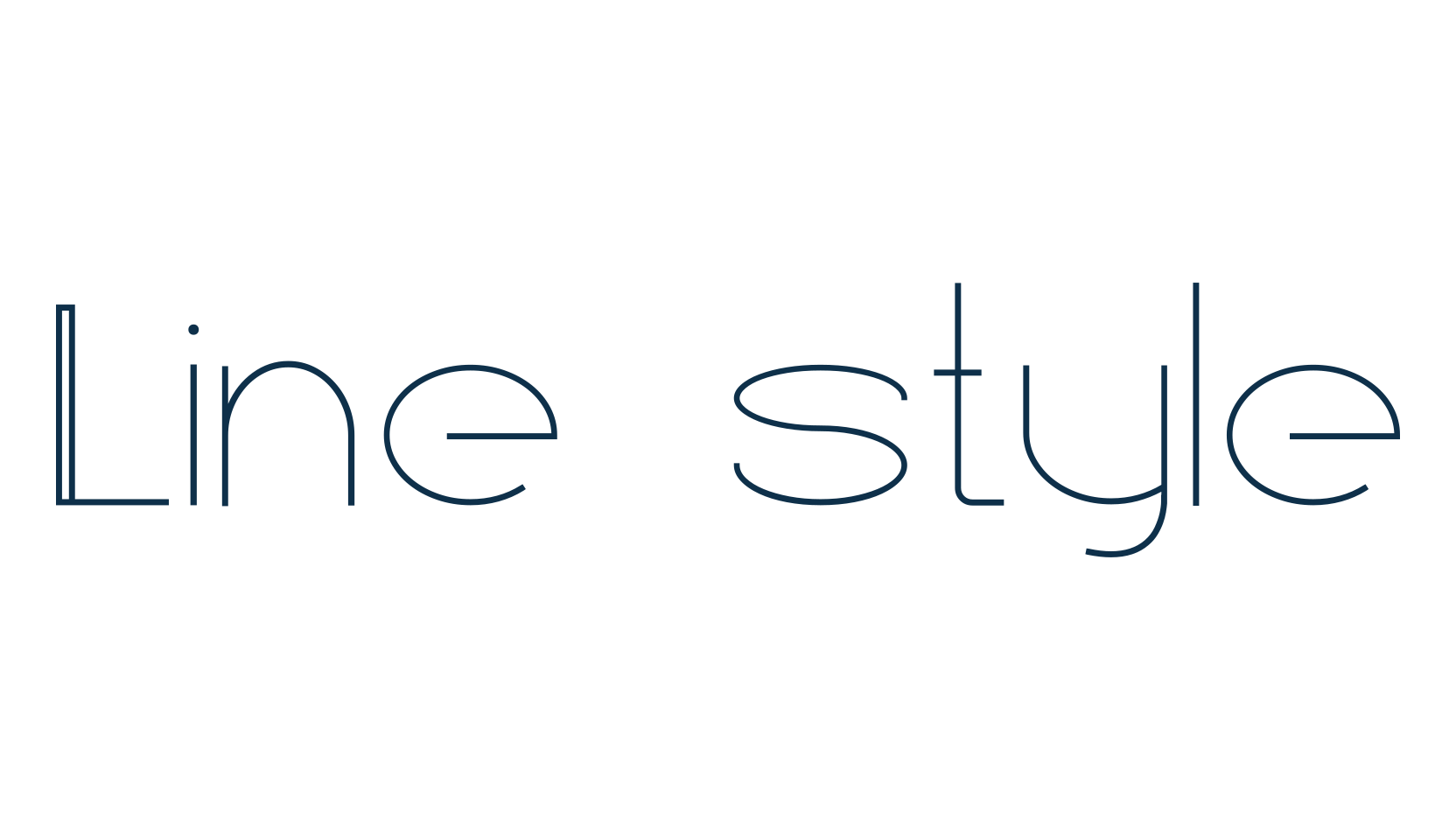 Line style, sans serif font preview