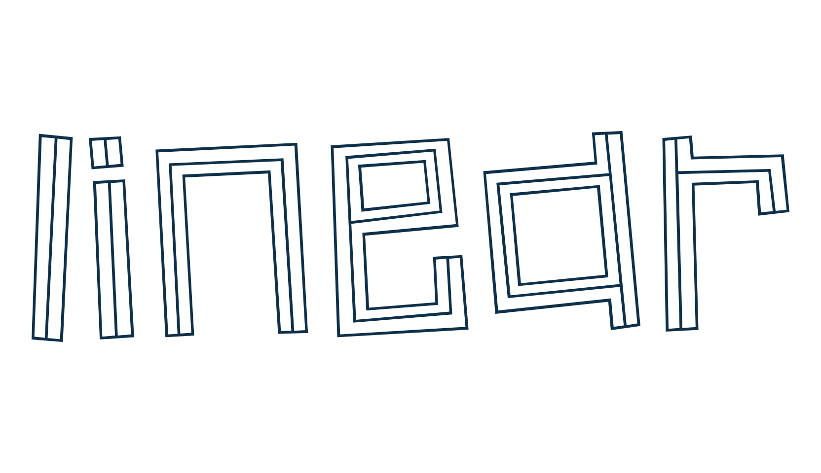 Linear, cartoon font preview