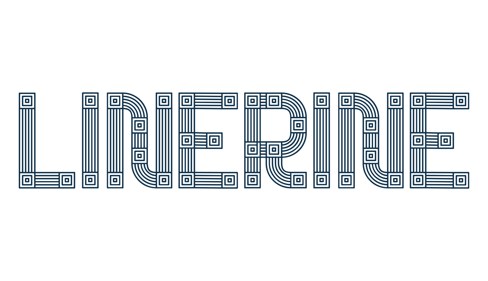 Linerine, decorative font preview