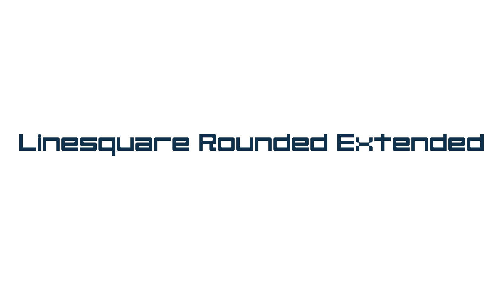 Linesquare Rounded Extended, fancy various techno sci-fi font preview