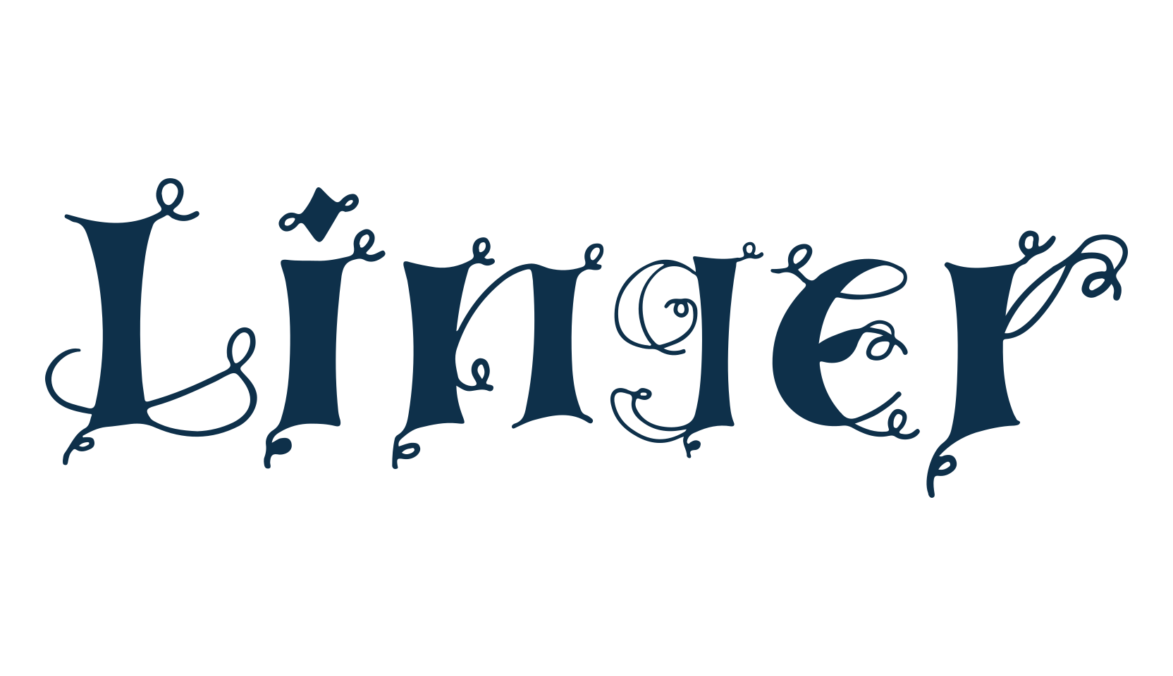 Linger, fancy decorative font preview