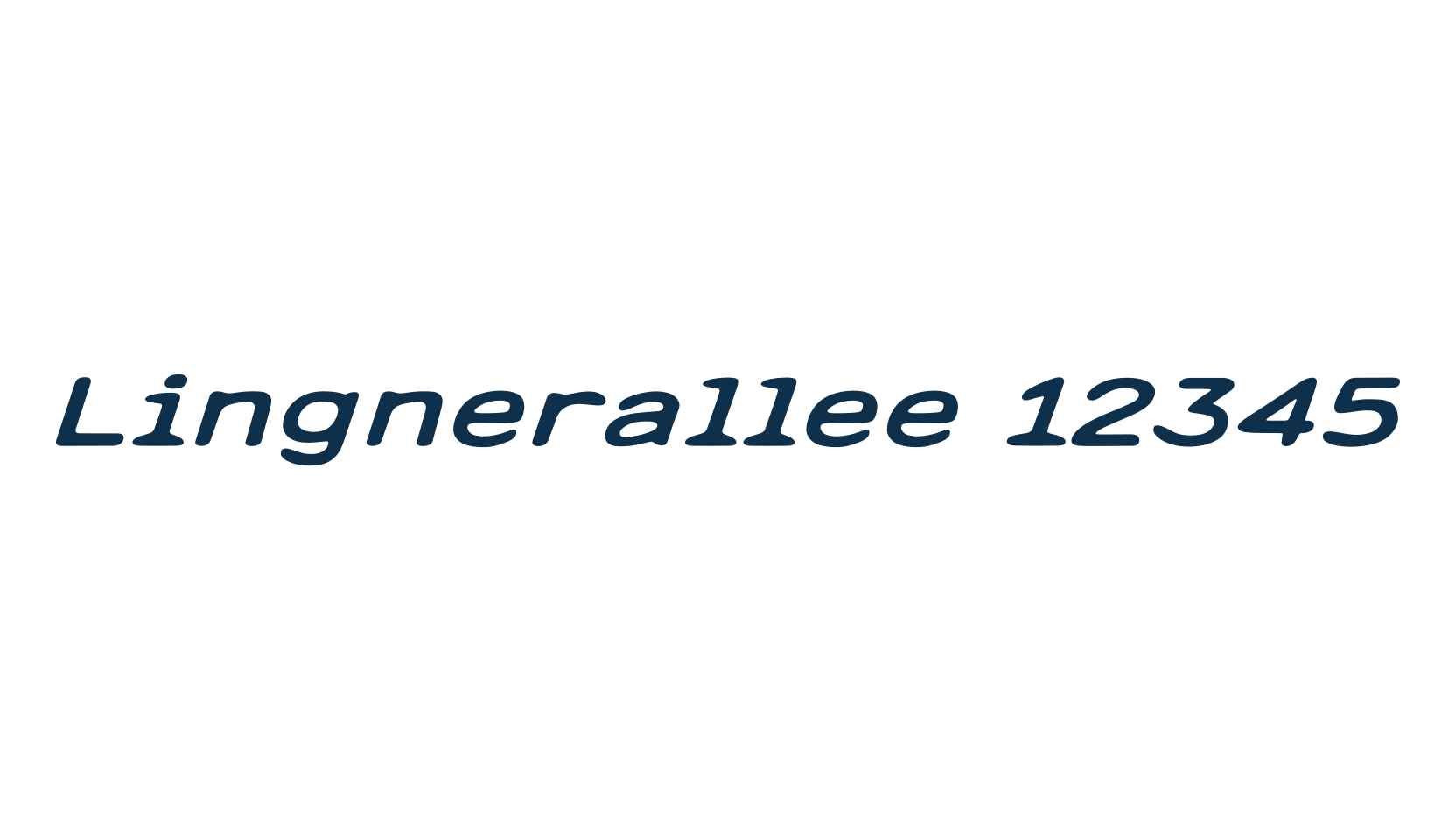 Lingnerallee 12345, fancy various decorative font preview