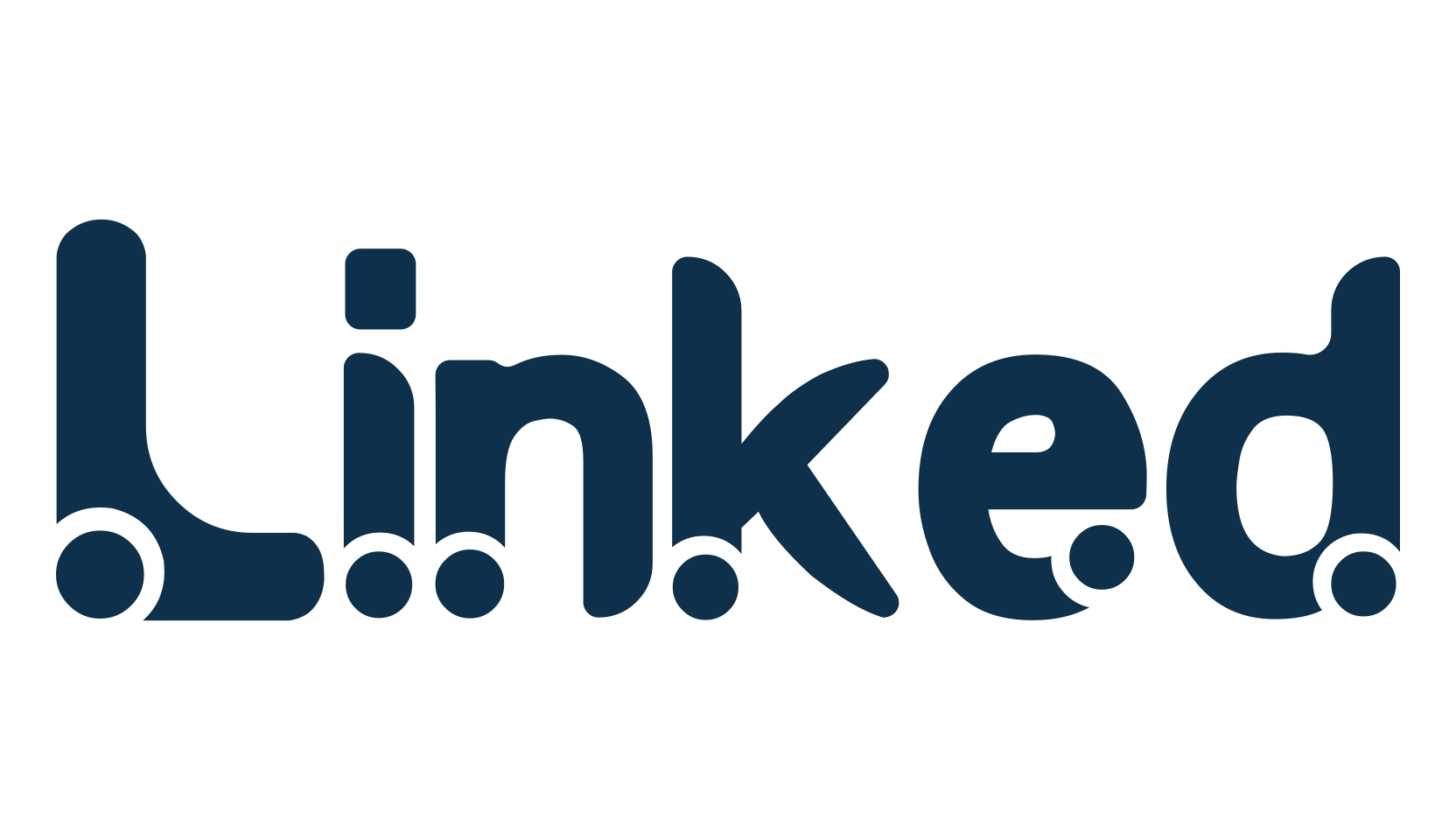 Linked (linked), decorative font preview