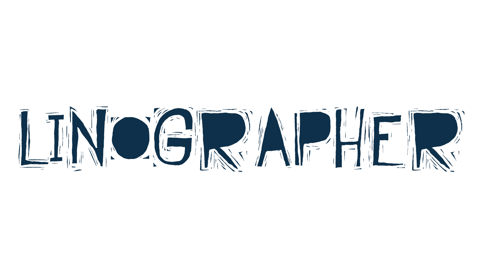 Linographer, distorted font preview
