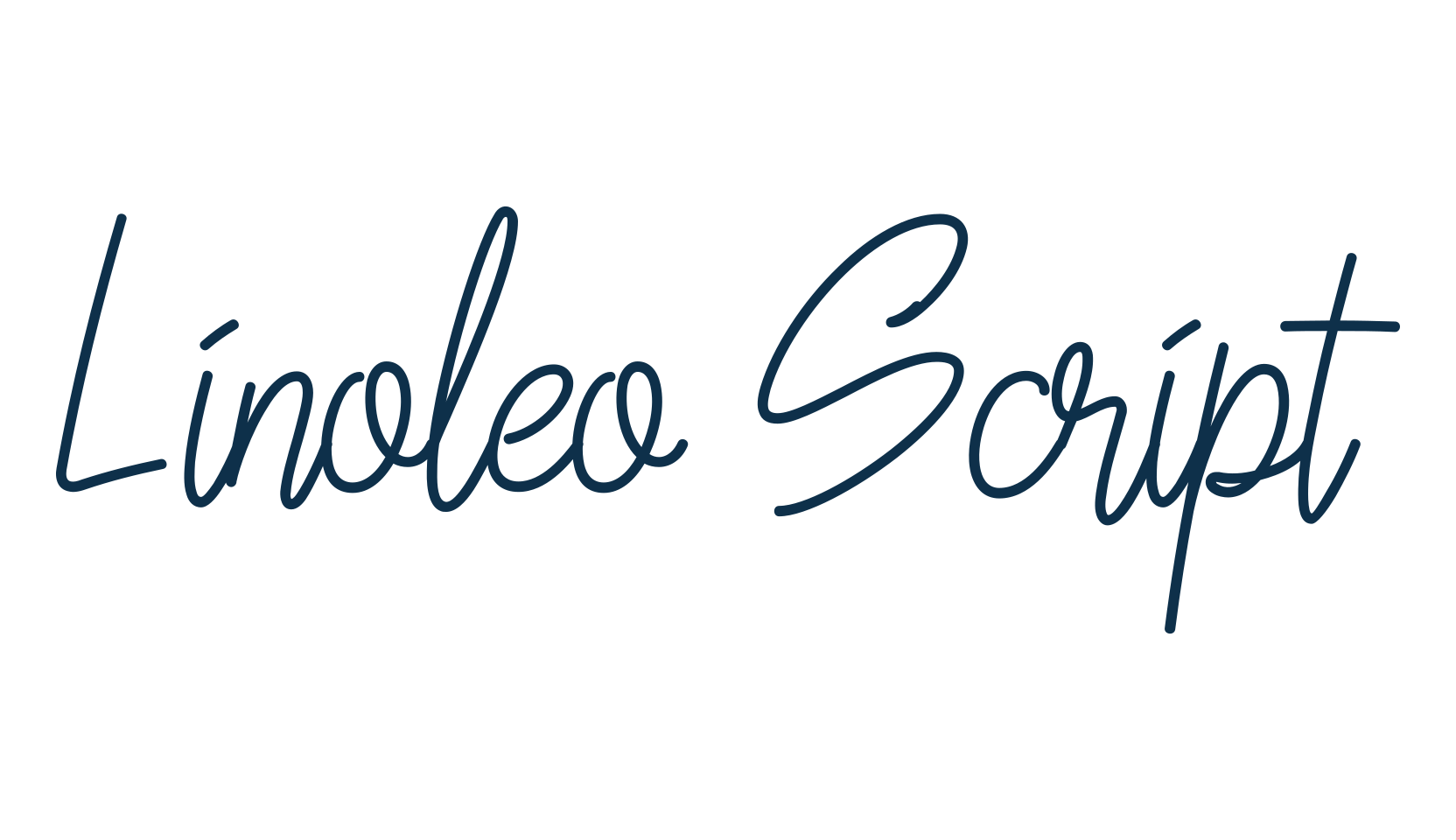Linoleo Script, handwriting font preview