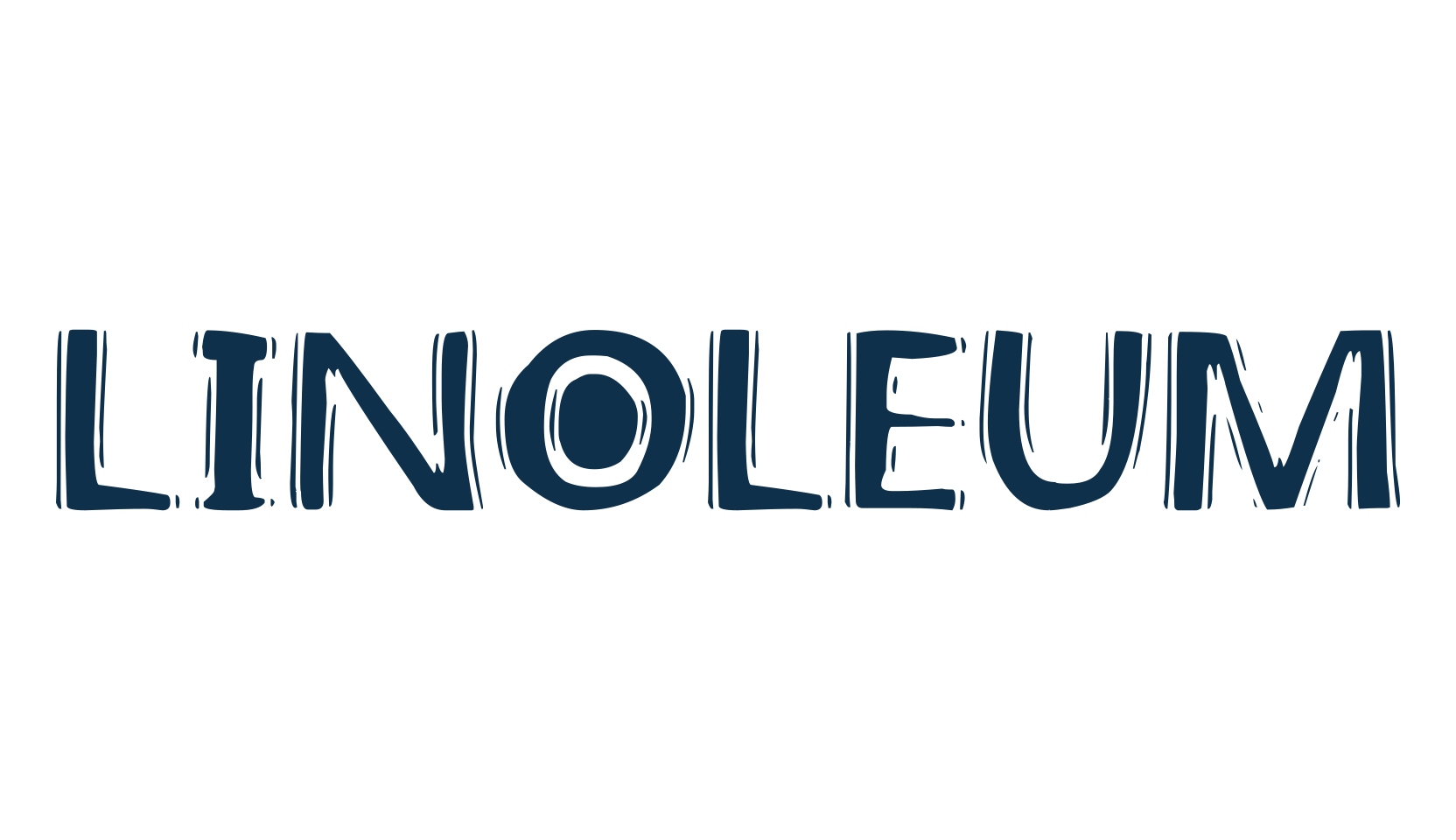 Linoleum (linoleum-2), distorted font preview