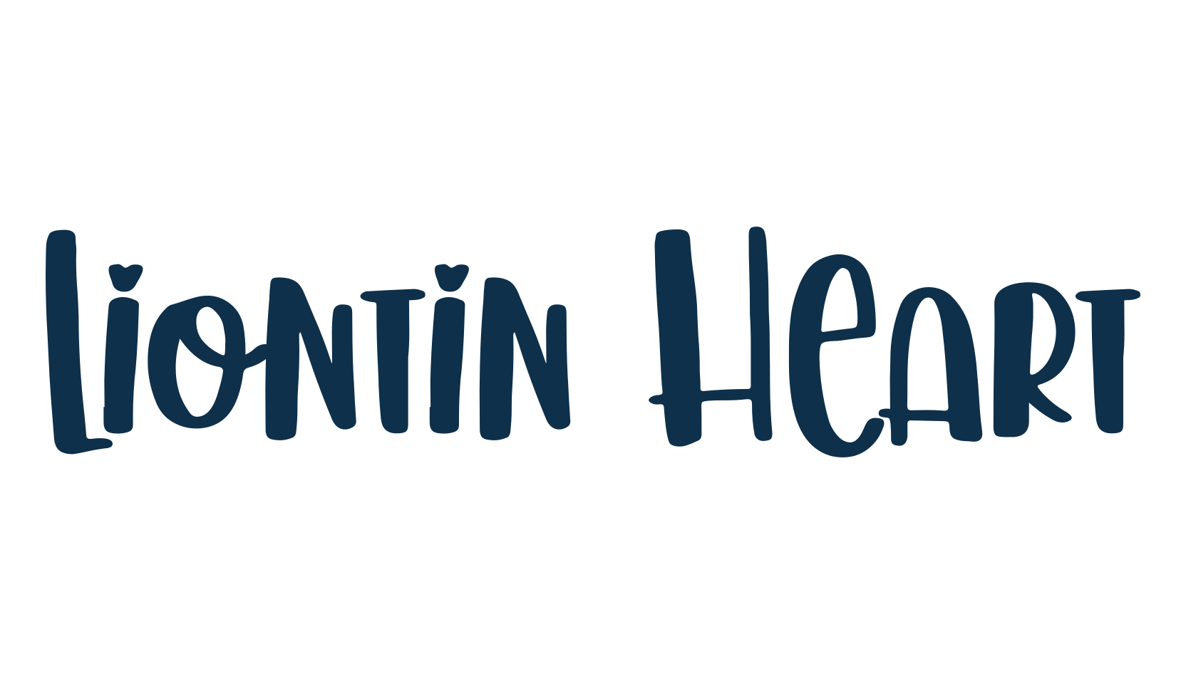 Liontin Heart, fancy decorative font preview