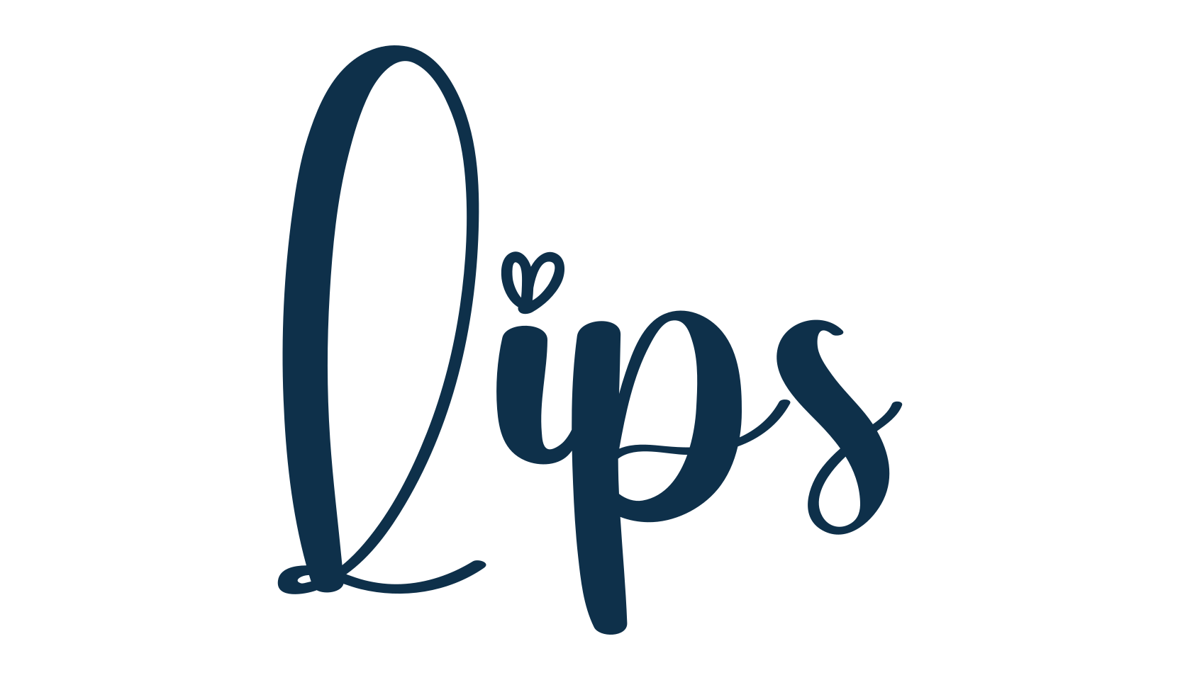 Lips, fancy decorative font preview