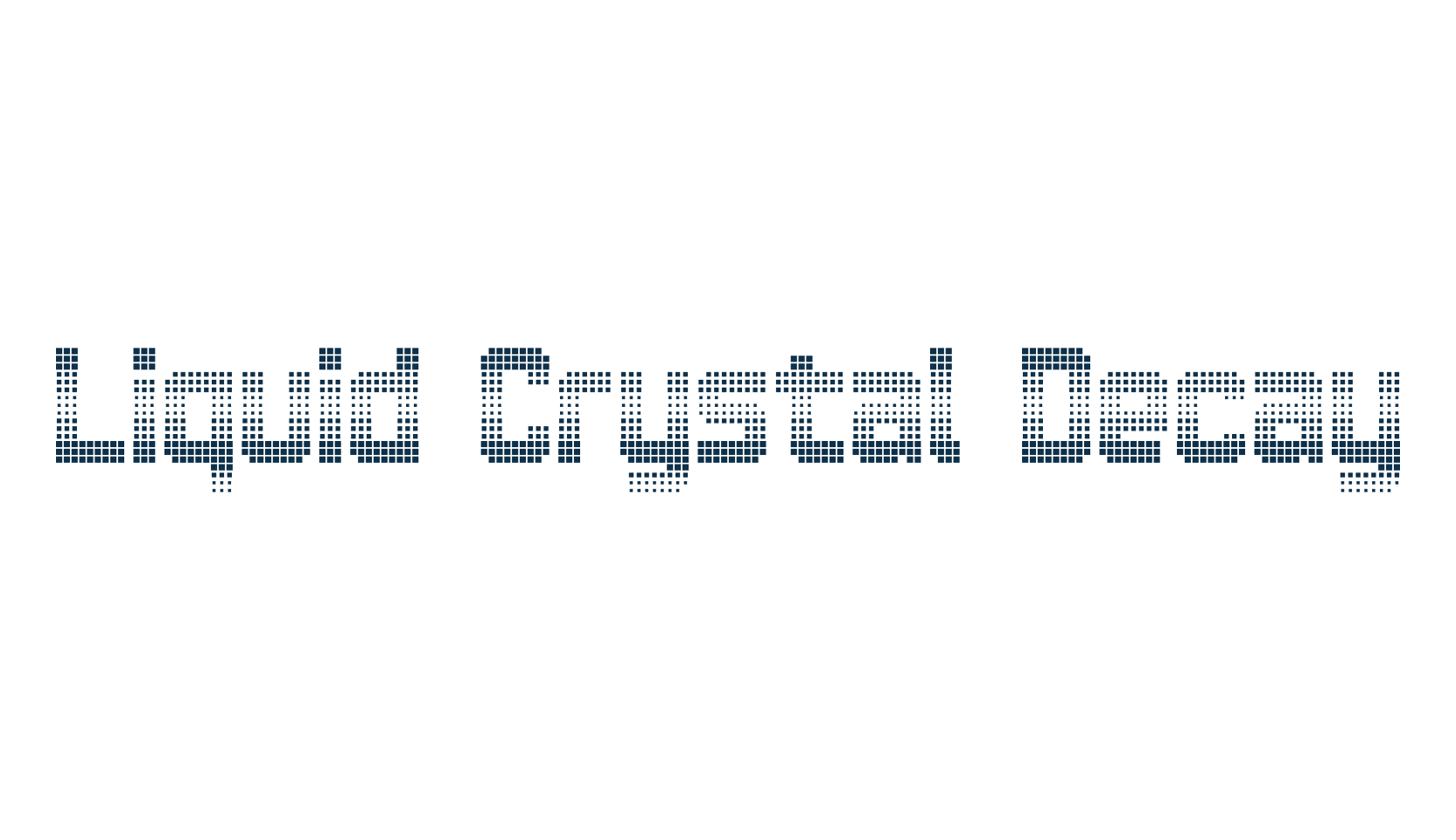 Liquid Crystal Decay, techno lcd sci-fi font preview