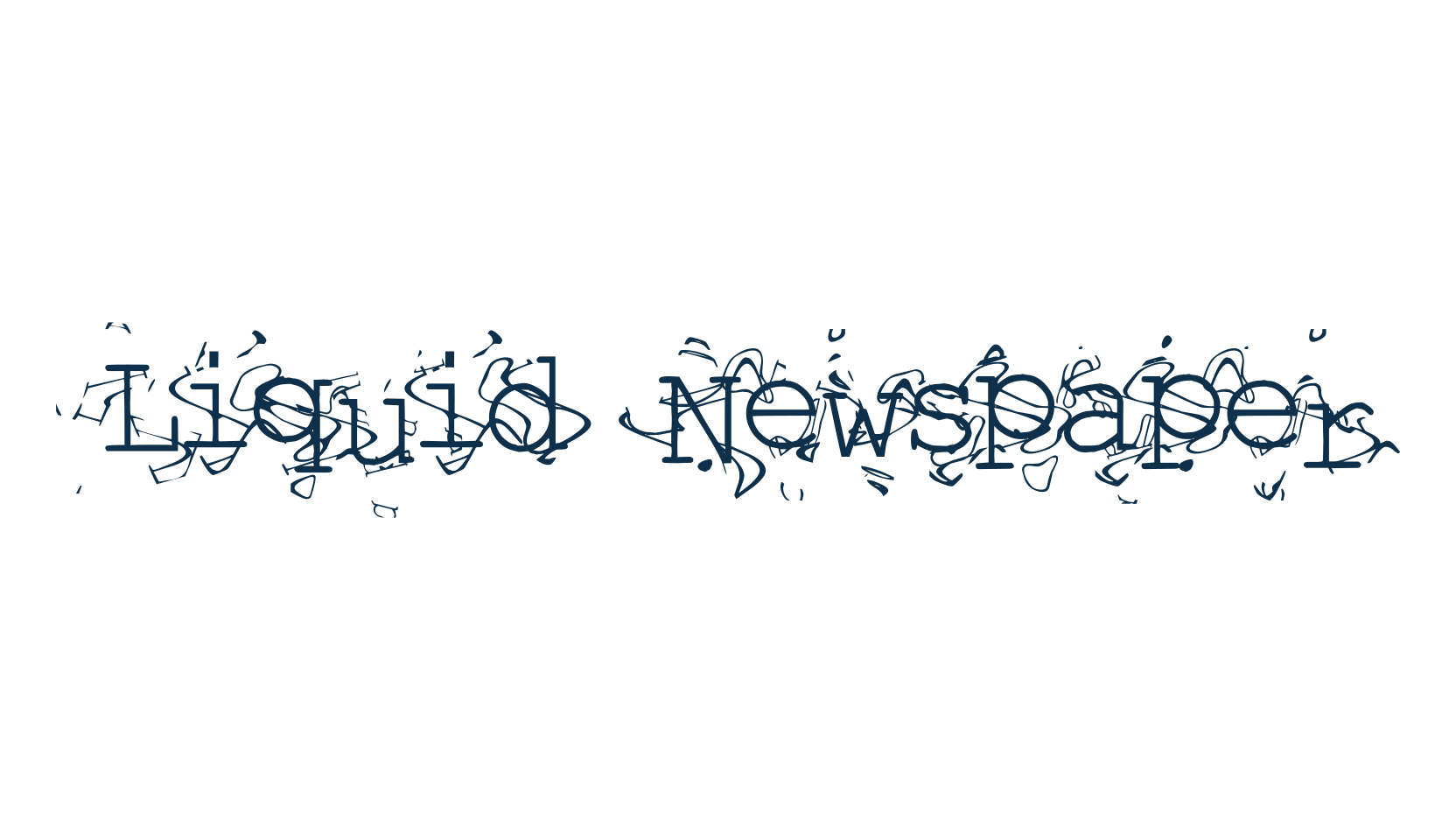 Liquid Newspaper, decorative font preview